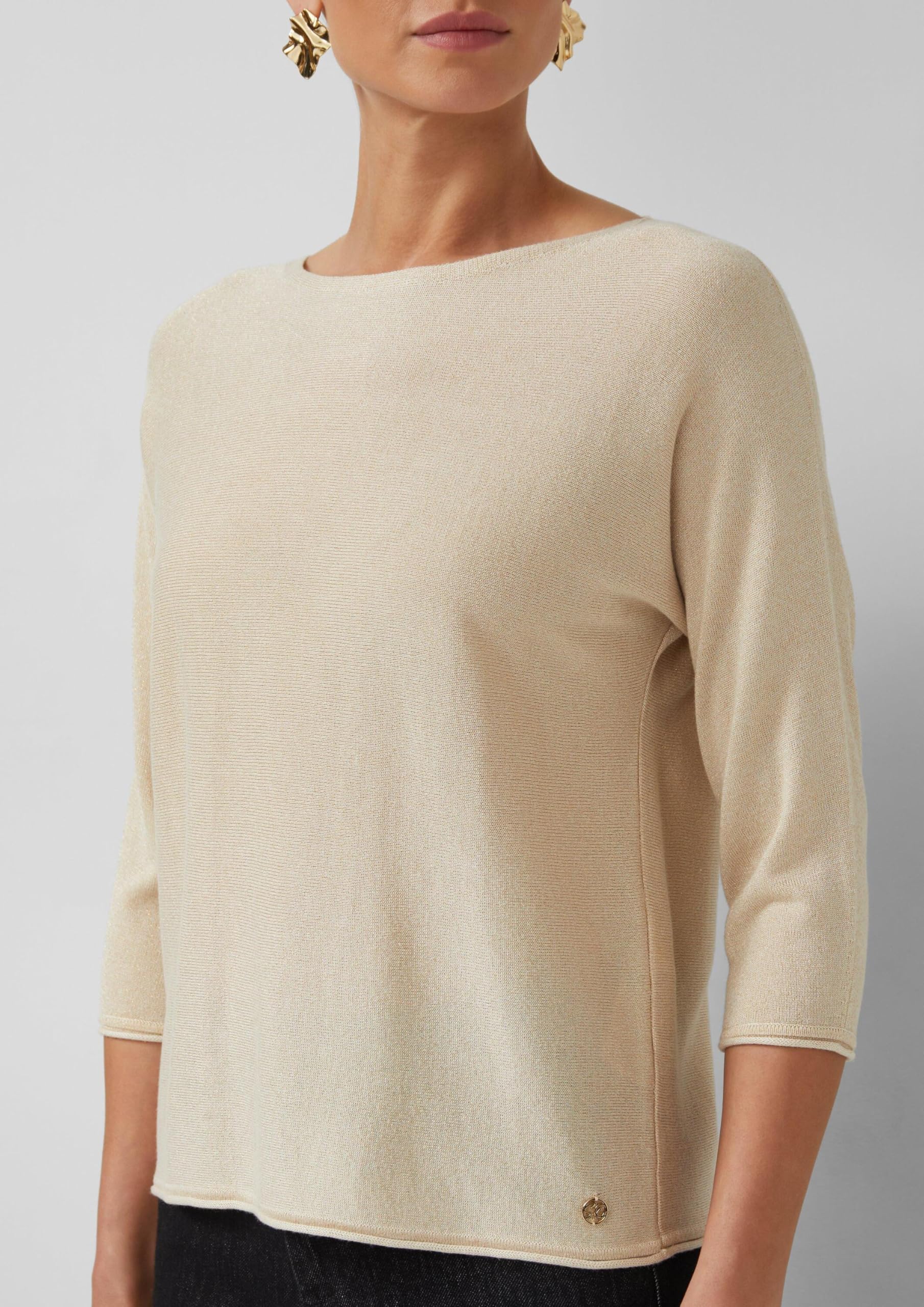 s.Oliver Damen Strickpullover – Feinstrick, U-Boot-Ausschnitt, Relaxed Fit