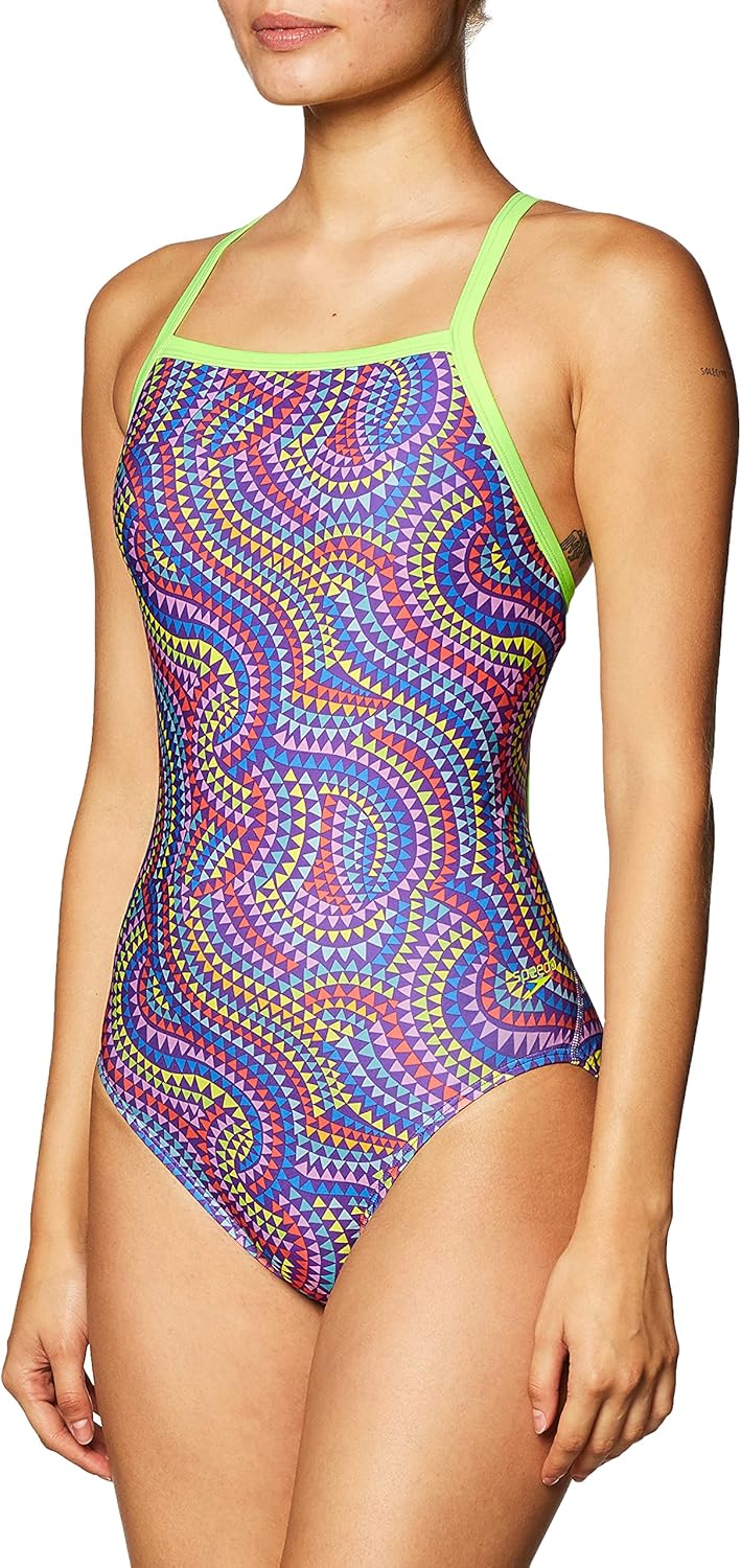 Speedo Women's Swimsuit One Piece Prolt Propel Back Printed