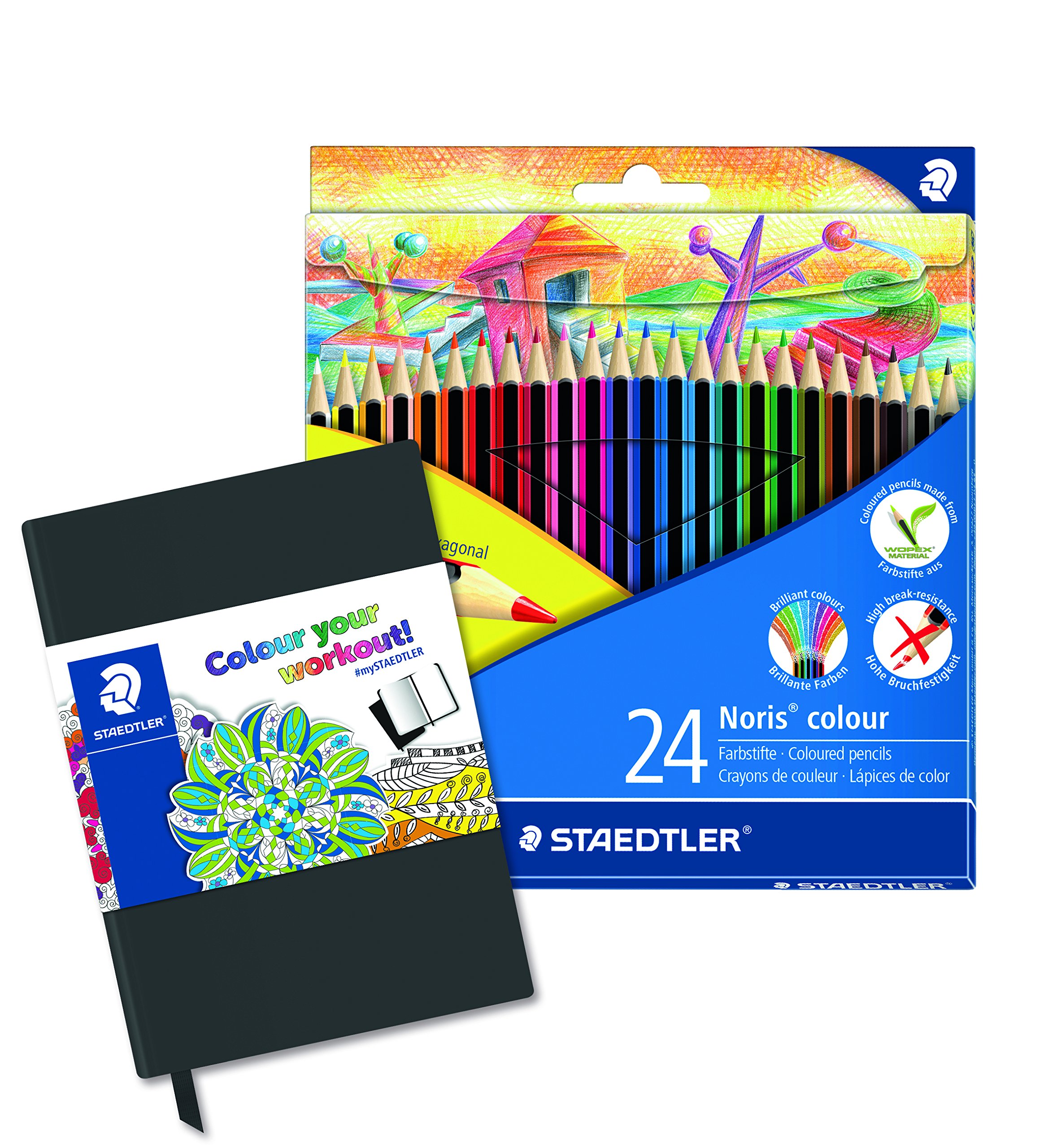 STAEDTLER Noris 185 C24 SB Colouring Pencils with 24 Assorted Colours