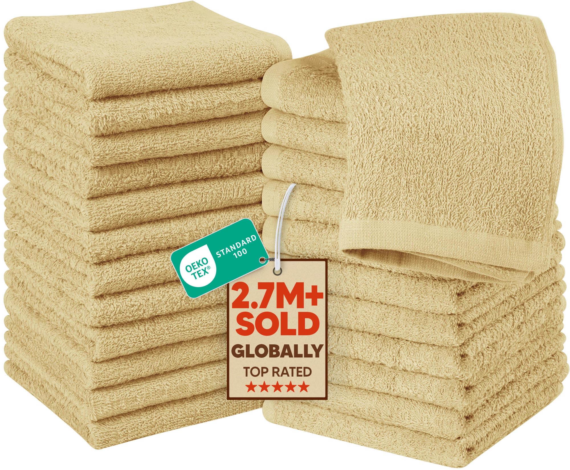 Utopia Towels White Washcloths