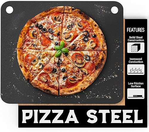 Primica Acero de pizza para horno 16 x 13.4 x pulgadas acero para hornear duradero como alternativa a la piedra de pizza, acero de alta calidad