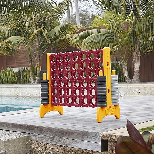 Miniatura 70 de ECR4Kids ELR-12507 - Juego Jumbo de 4 en fila, juego de patio trasero para niños, para interiores o exteriores, divertido juego para adultos