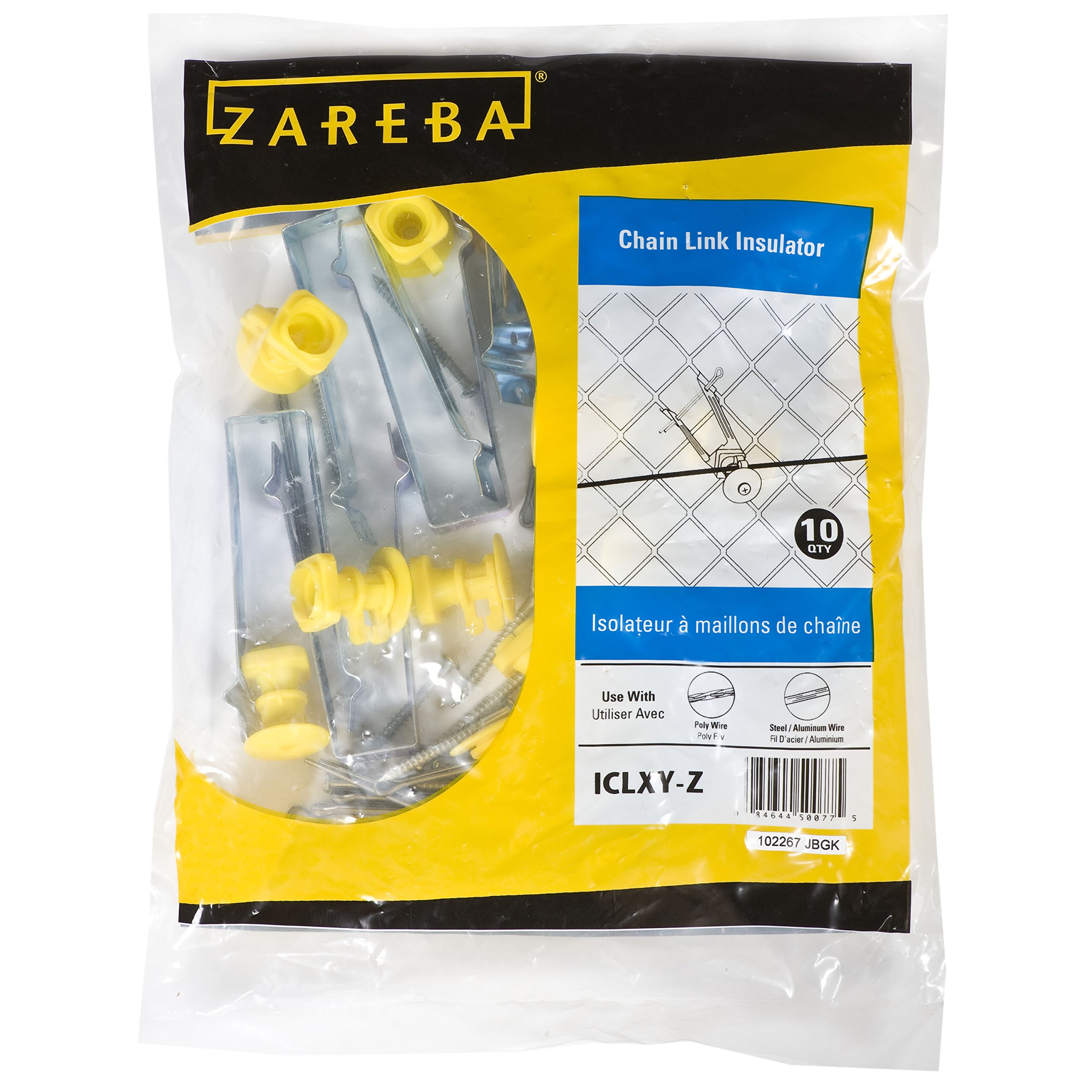 Amazon.com : Zareba Chainlink Insulator for Electric Fencing - 100  Insulators Included - Heavy Duty, Durable - for Chain Link Fence - Yellow  for Easy Visiblity - ICLXY-Z, 100 Pack : Patio, Lawn & Garden