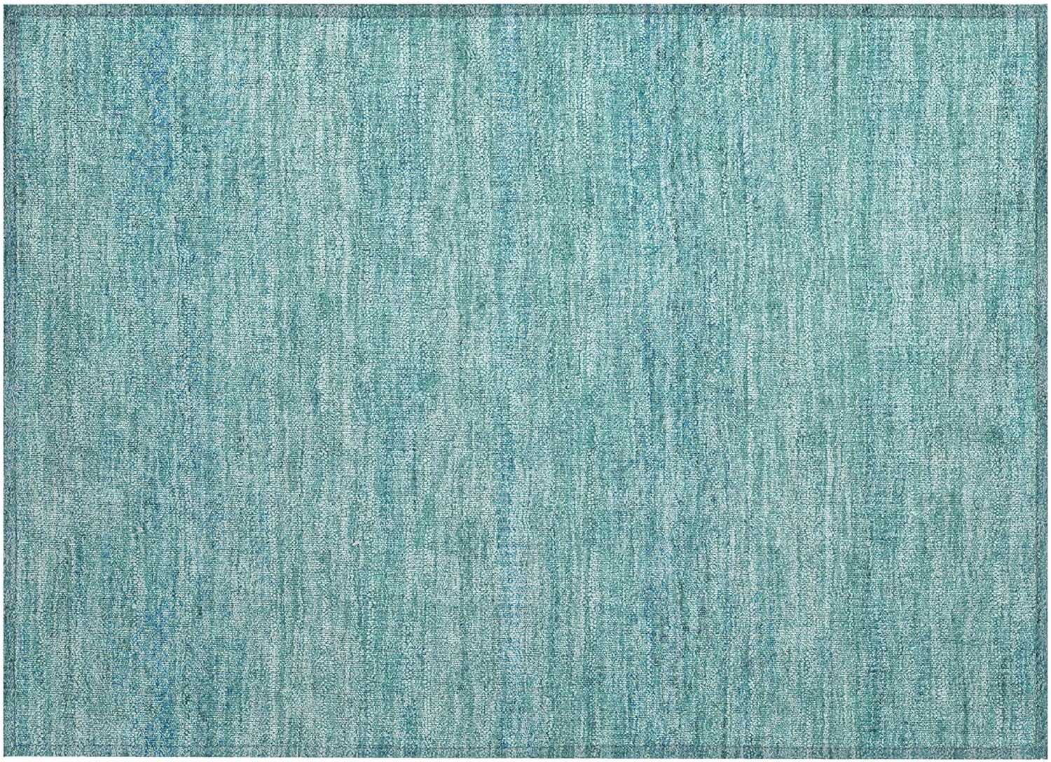 Addison Rugs Chantille ACN1634 Aqua 1'8" x 2'6" Indoor/Outdoor, Machine Washable, Easy Clean, Non Shedding, Bedroom, Living Room, Dining Room, Kitchen, Patio Rug