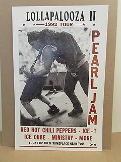 Vintage Lollapalooza 1992 Concert Poster 14x22