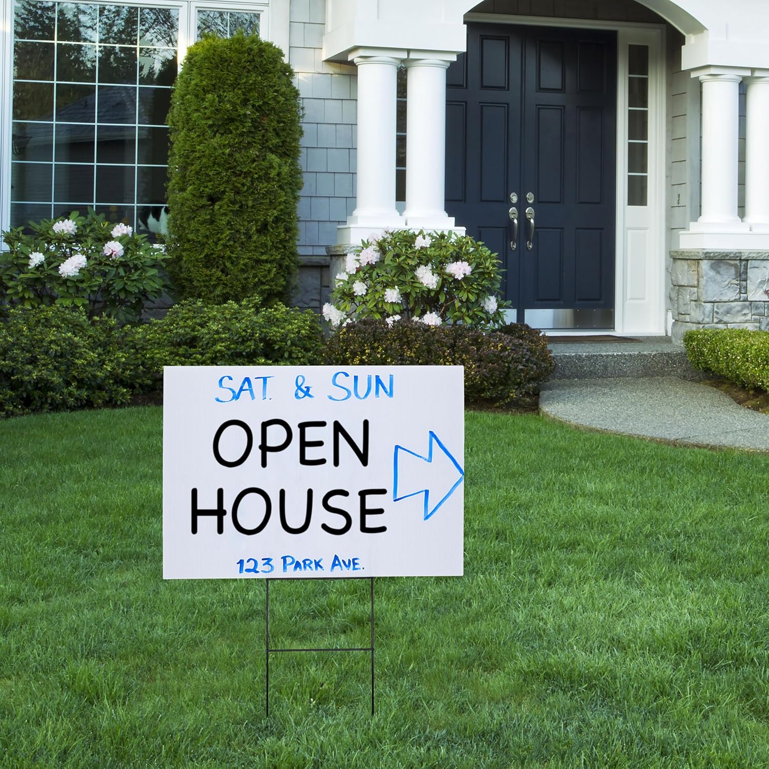 Juvale Corrugated Plastic Yard Signs - 6-Pack, 17 x 12 in, White - Blank Outdoor Poster Board with Stakes for Yard Displays, Open House Poster & Event Signs