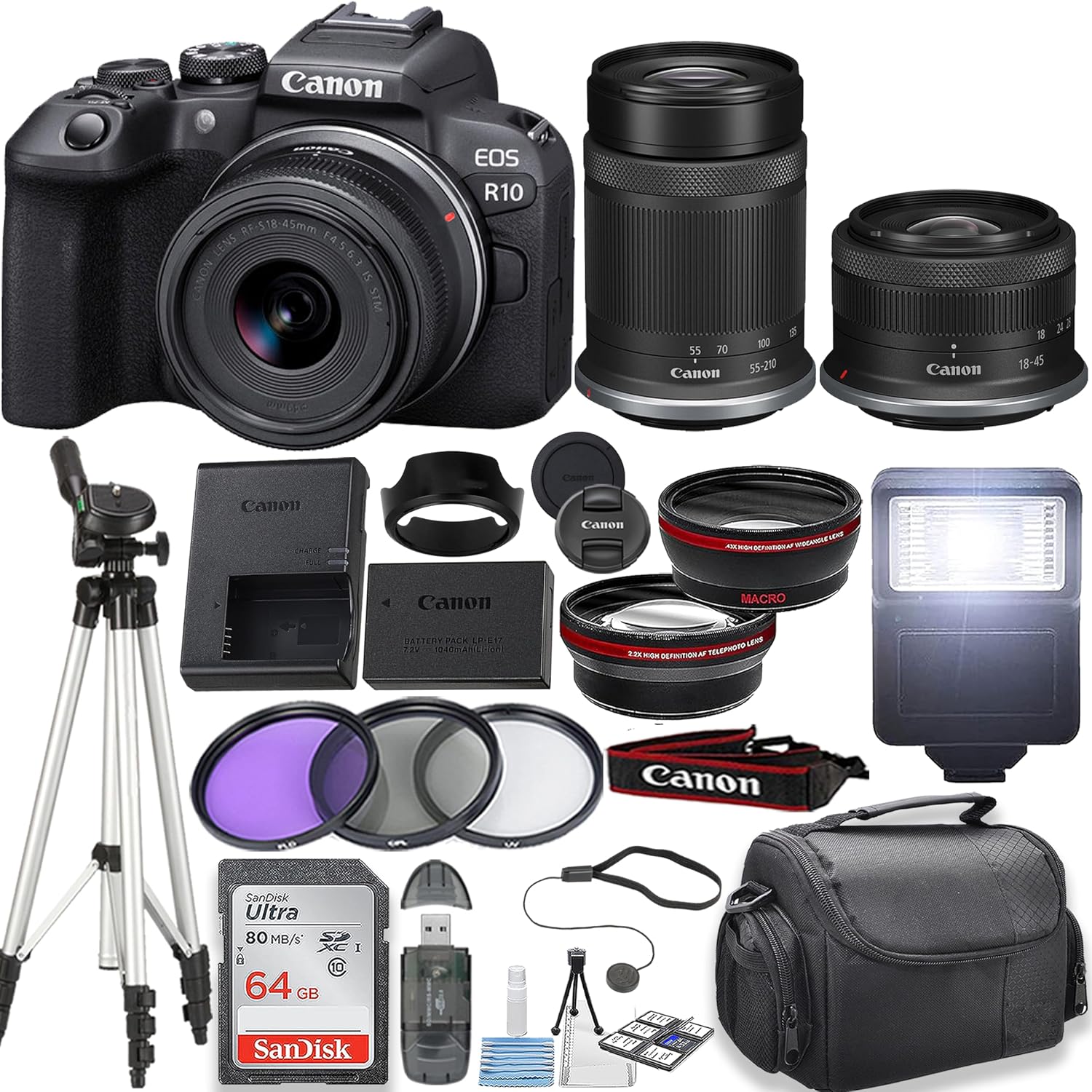 Amazon.com : Canon EOS R10 Mirrorless Camera w/Canon RF-S 18-45mm f/4.5 ...