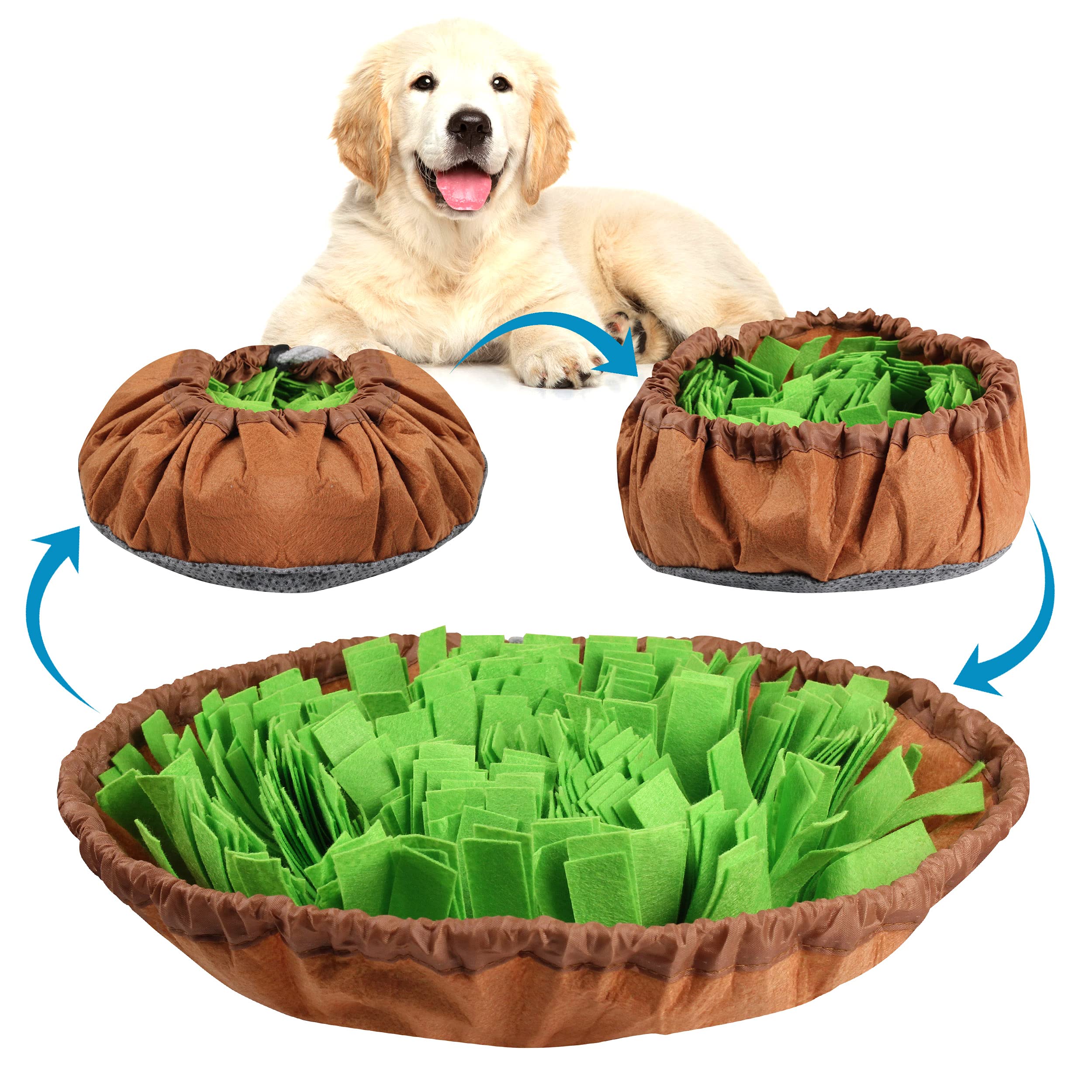 GELLO Snuffle Mat for Dogs – Premium Dog Toys for Boredom – Interactive Dog Toys Encouraging Natural Foraging Skills – Portable Dog Puzzle Feeder for Stress Relief and Slow Feeding