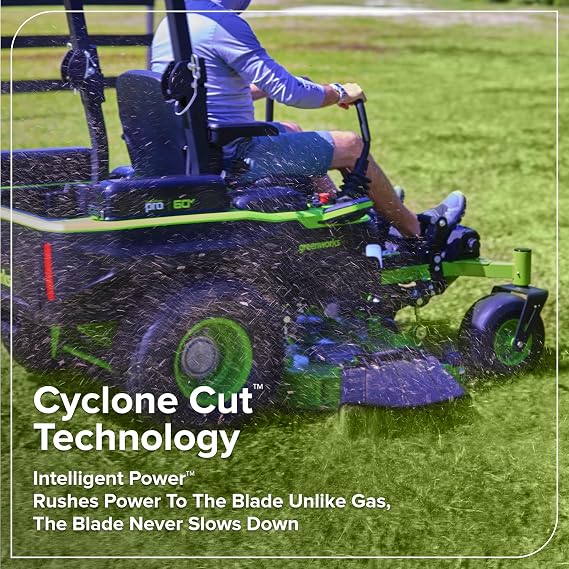 Greenworks 60V 54 MaximusZ Zero Turn Riding Lawn Mower, (2) 20.0Ah + (4) 8.0Ah Batteries and 1.5kW Fast Charger