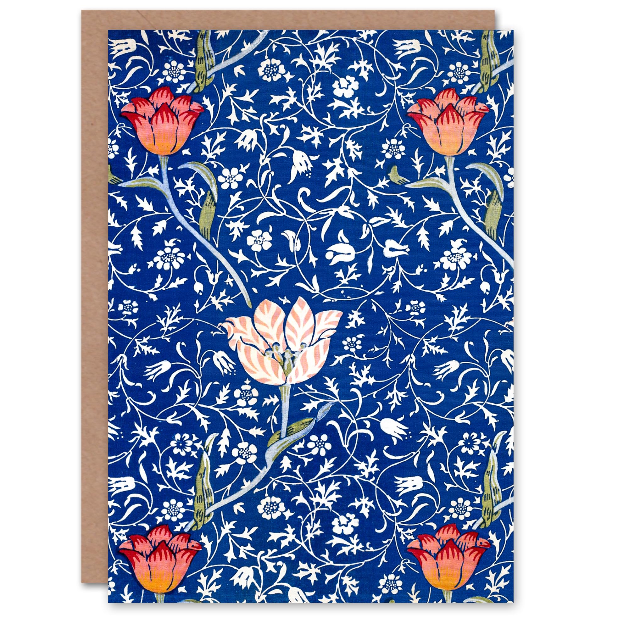 Artery8 William Morris Art Card Medway Art Nouveau Floral Pattern