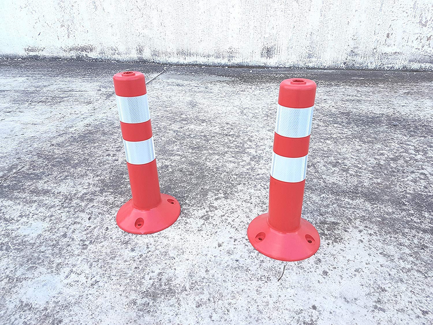 Postes Flexibles Rojo Blanco 45 cm (Paquete de 2)