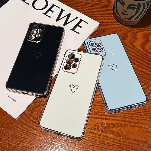 Miniatura 7 de ZTOFERA Funda Samsung Galaxy A23 4G5G, bonito borde chapado con patrón de corazones de amor con protección para lente de cámara, funda para Galaxy