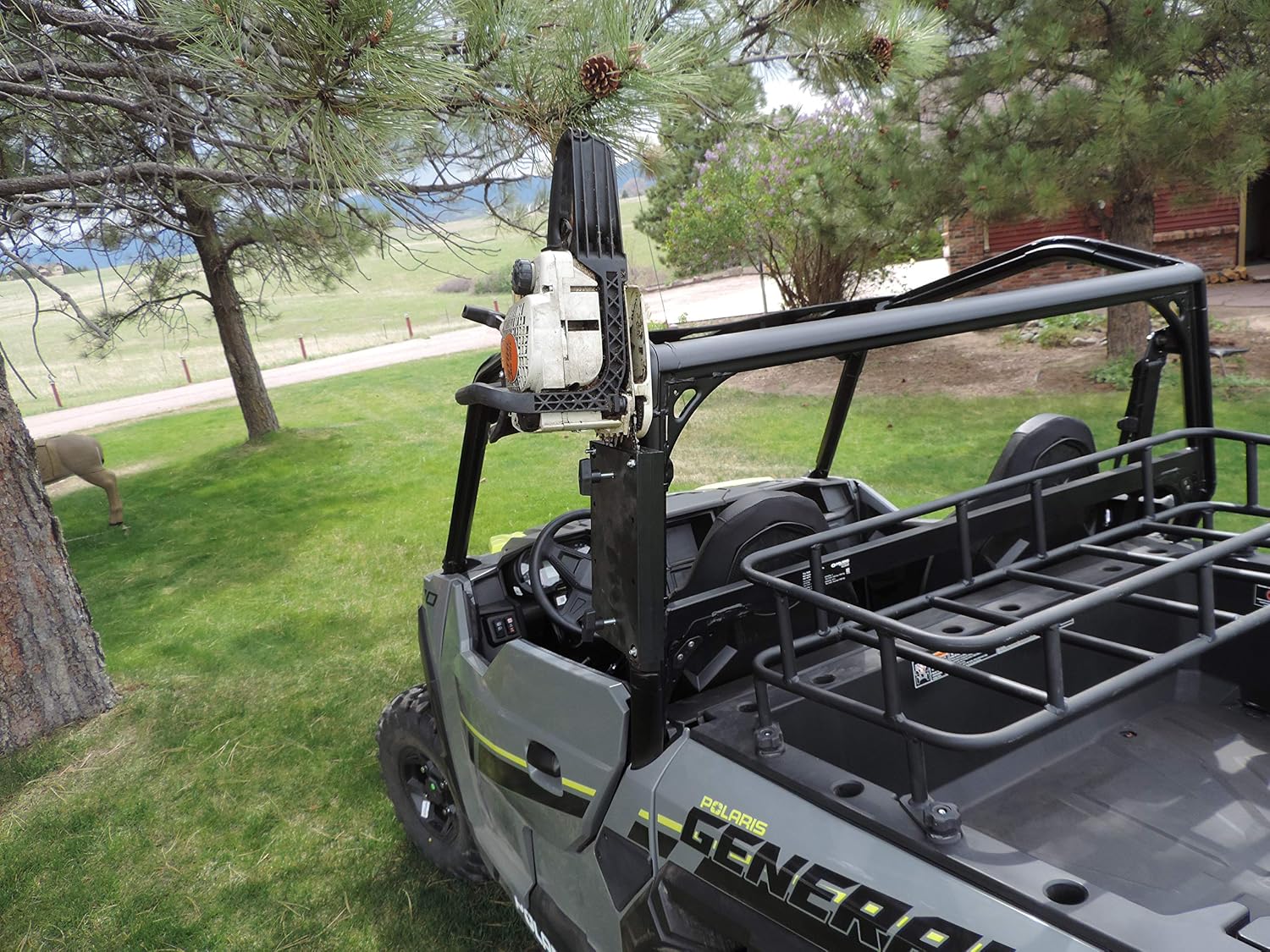 Chainsaw Mount Compatible with Can Am Defender and Maverick Trail Roll Bar Chainsaw Mount Profile Tube
