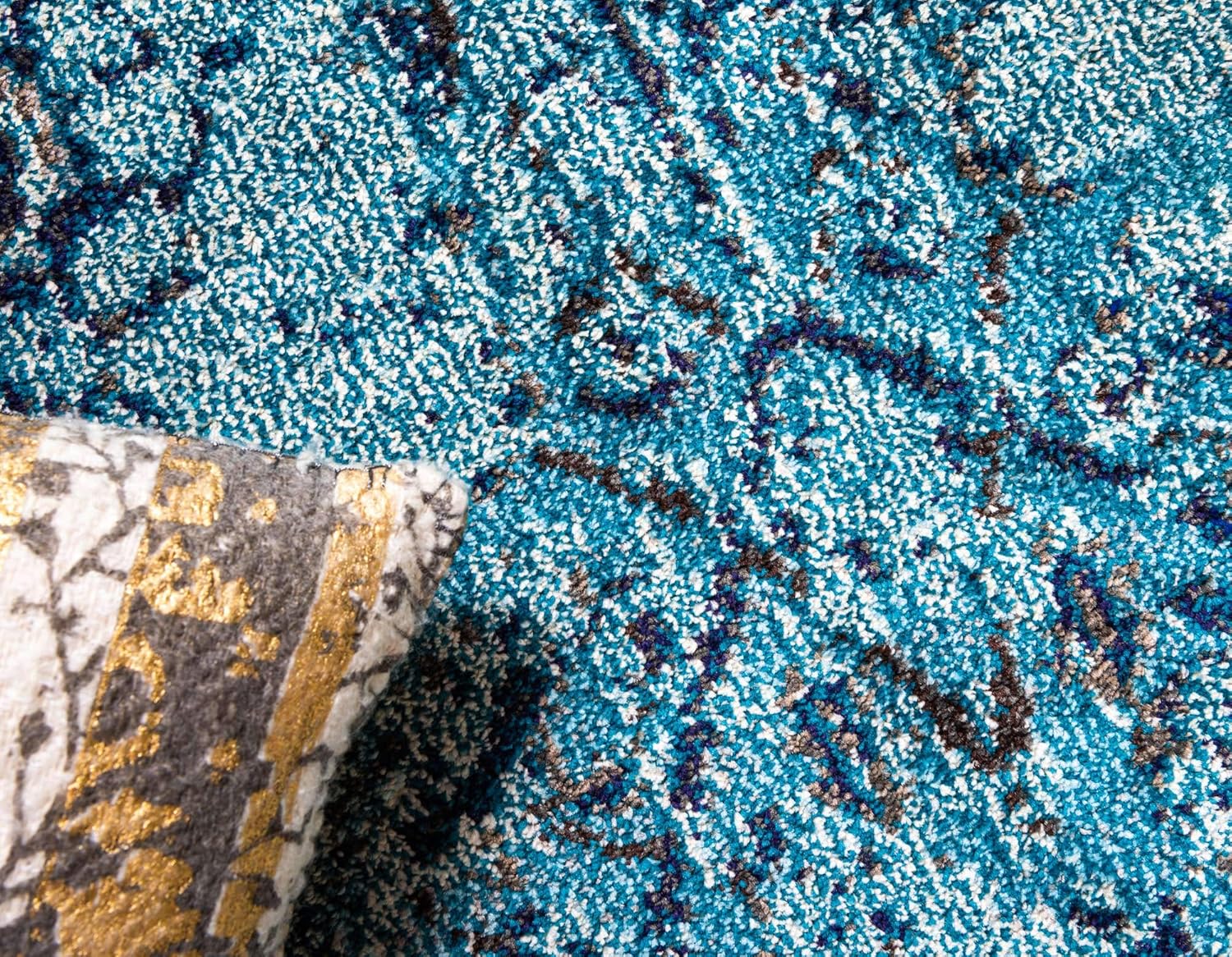 Unique Loom Medici Collection Vintage Botanical Traditional Light Blue Area Rug (8' 0 x 11' 0)