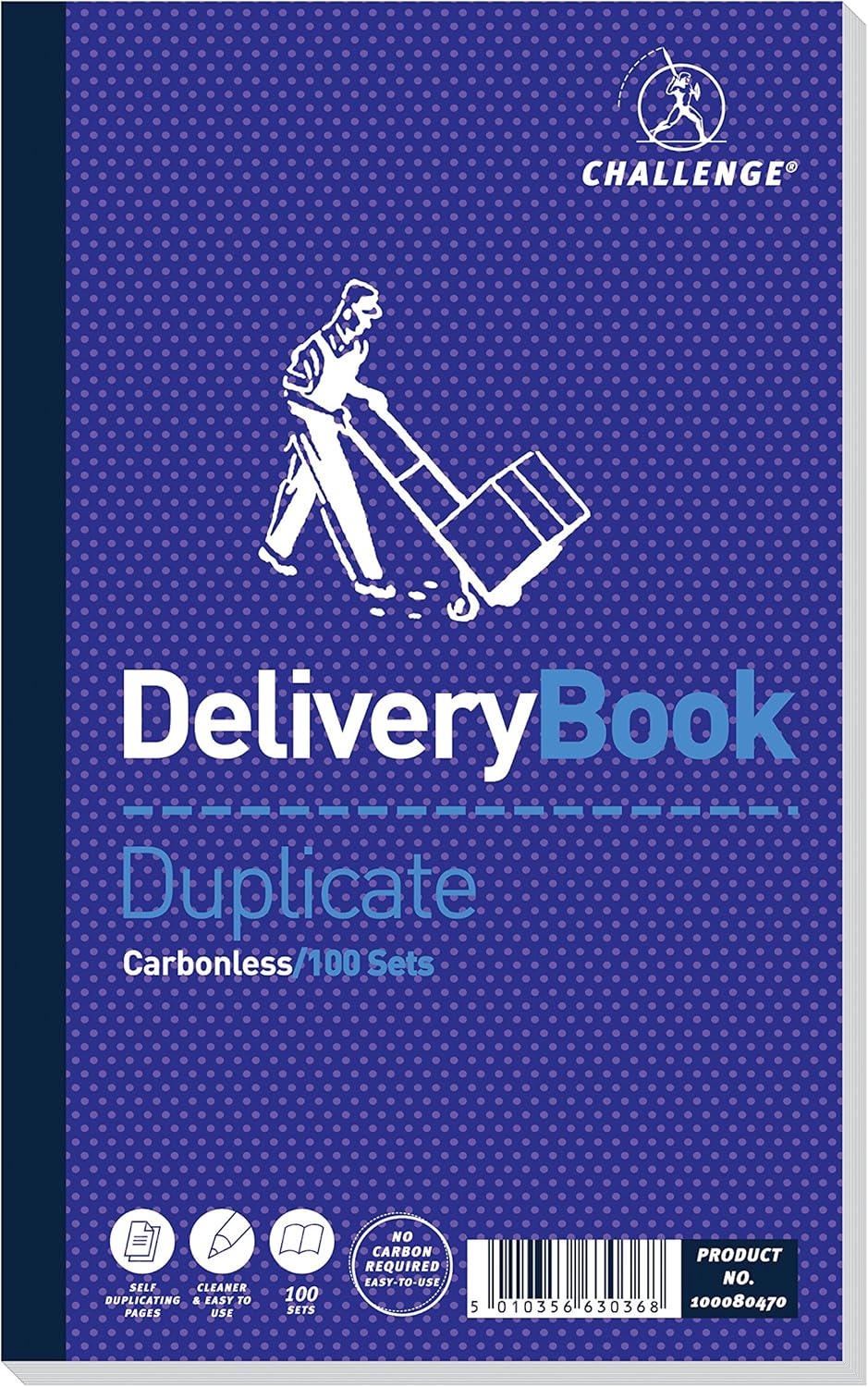 Challenge Duplicate Delivery Book, Carbonless,Blue,210 x 130 mm 100 Pages (Pack of 5)