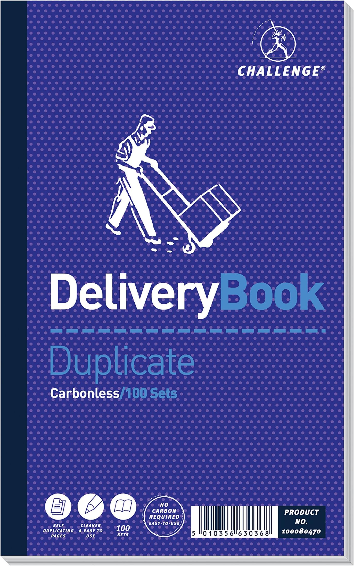 Challenge Duplicate Delivery Book, Carbonless, 100 Pages, 5 pack (210 x 130 mm)