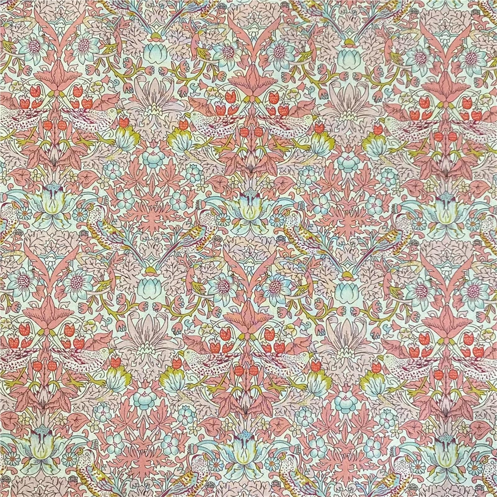 Baumwollstoff Baumwolle 80S Erdbeere Popeline Stoff Digitaldruck Diy Handgemachte Kleider Hemd Tuch für Handarbeiten(100CM X 145CM)
