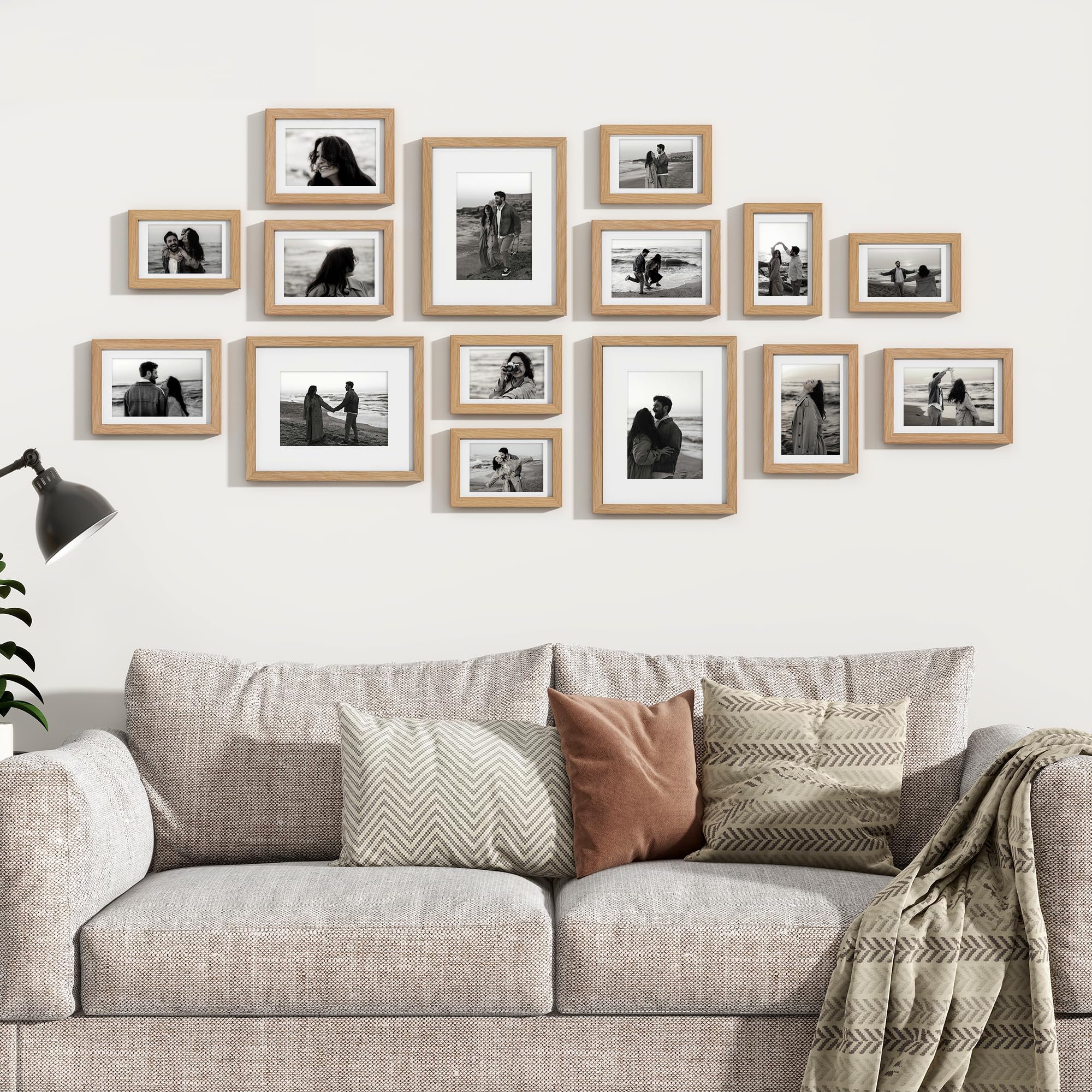 Venusmiles 15 Pack Picture Frames Collage Wall Decor, Gallery Frame Set for Wall — product photo
