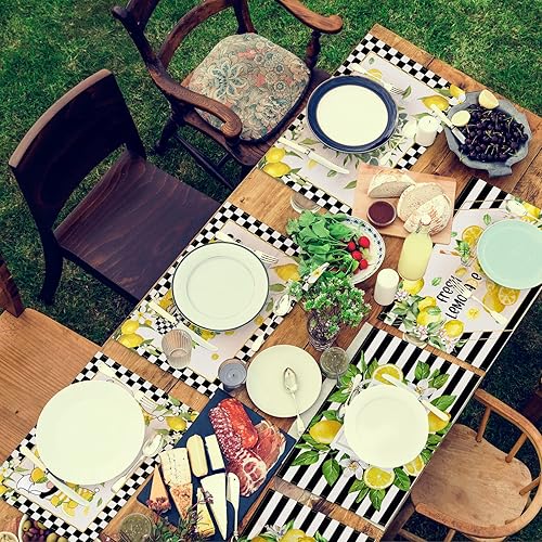 Miniatura 4 de Hello Valentine - Juego de 6 manteles individuales con diseño de corazón rojo, diseño de gnomos de búfalo, flecha de corazón, diseño de granja, 12 x