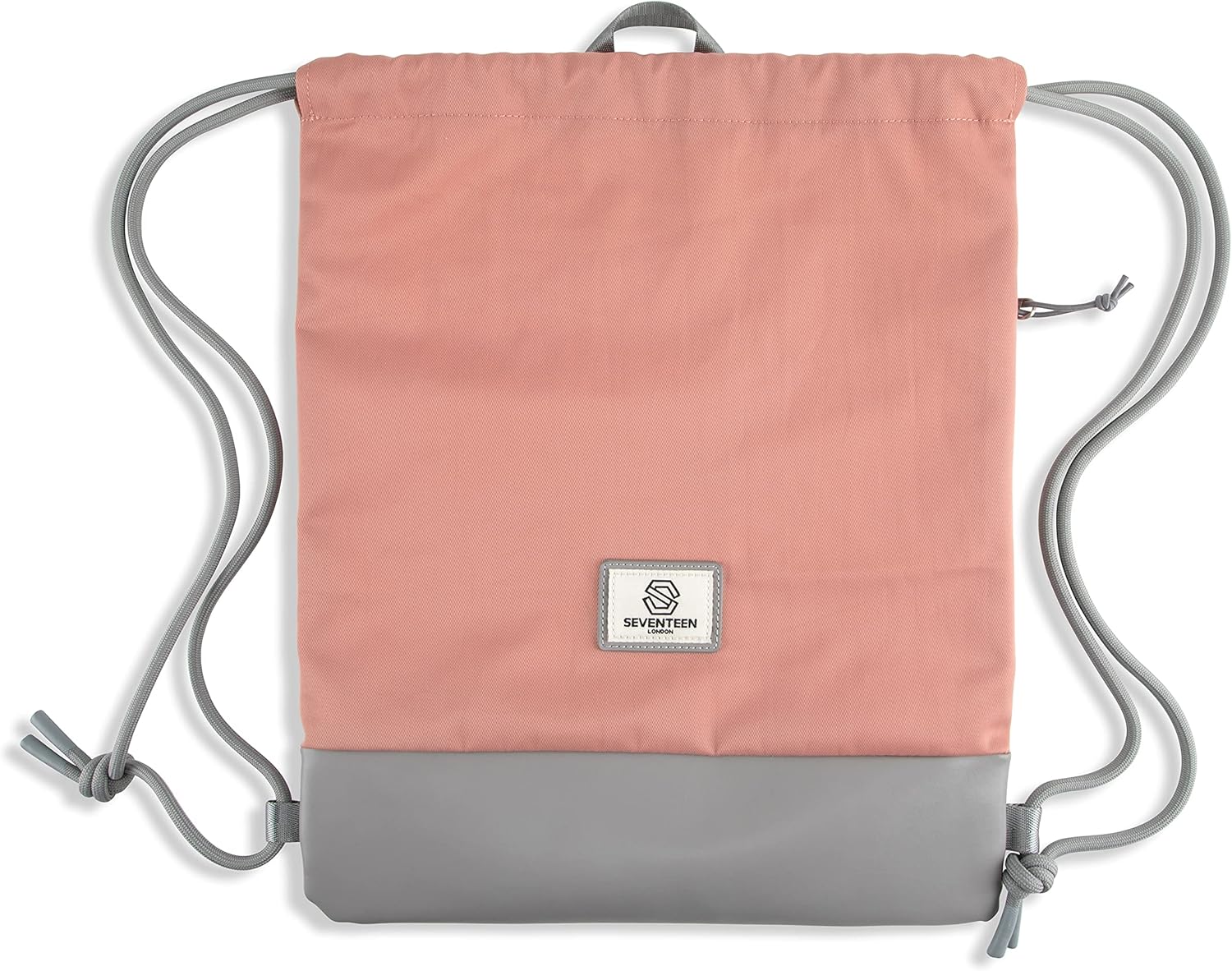 SEVENTEEN LONDON Classic ‘Greenwich’ Drawstring Gym Bag in a Pink and