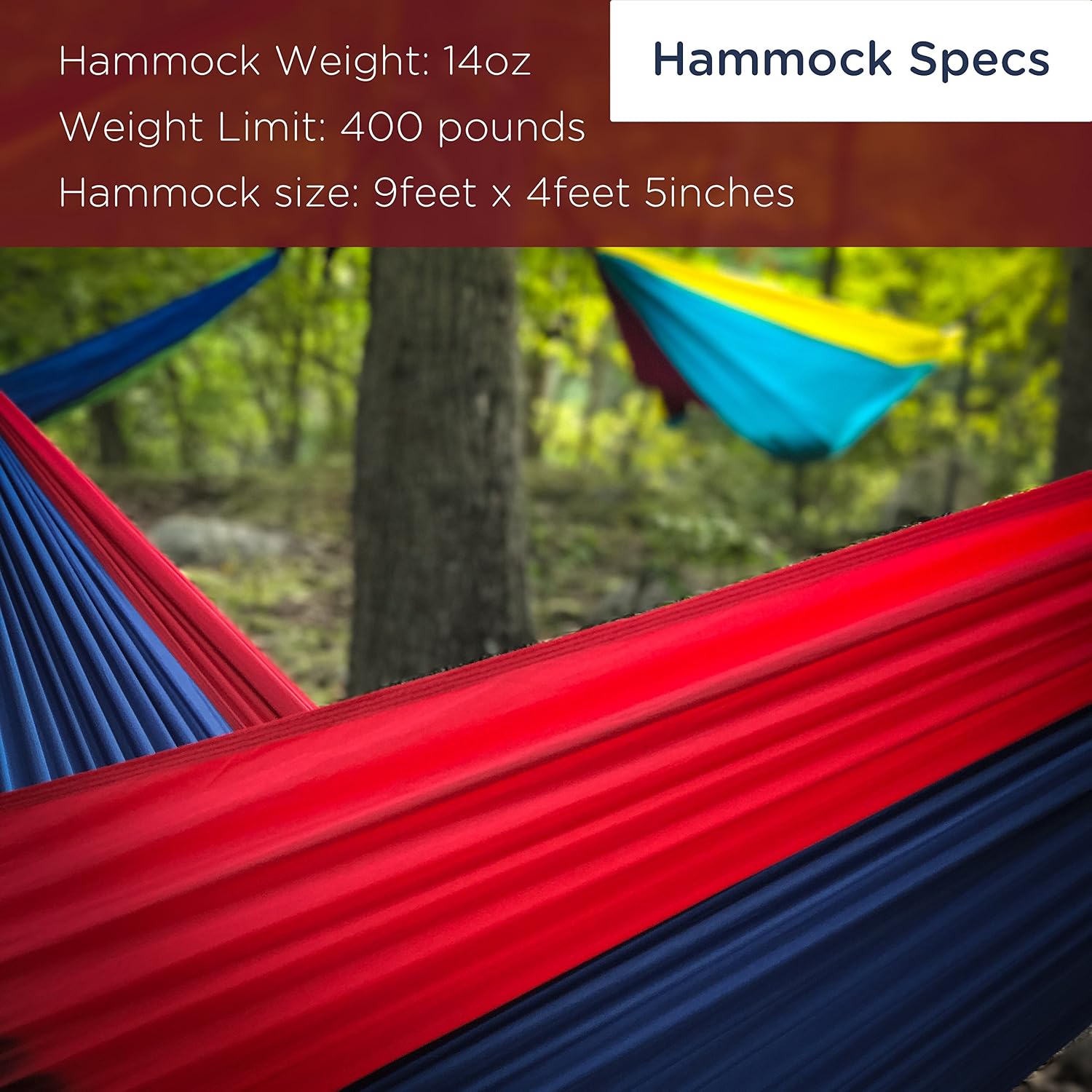 Serac [Durable Hammock & Strap Bundle] Classic Portable Single Camping Hammock with Suspension System - Perfect for The Backpack, Travel and Camping