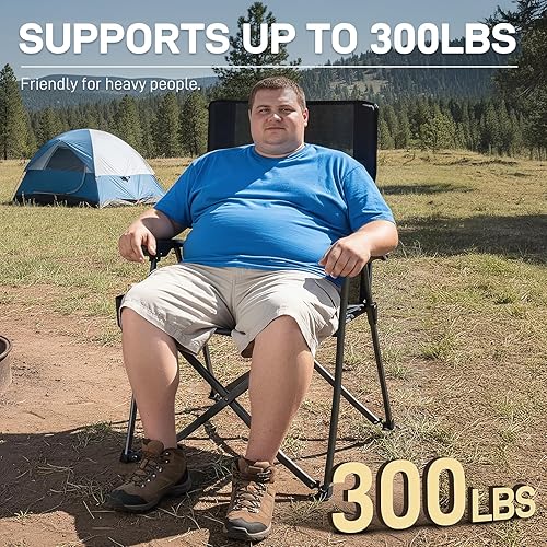 Miniatura 9 de EVER ADVANCED Tesllin - Sillas reclinables de campamento Teslin para adultos, ligeras, plegables, con respaldo ajustable