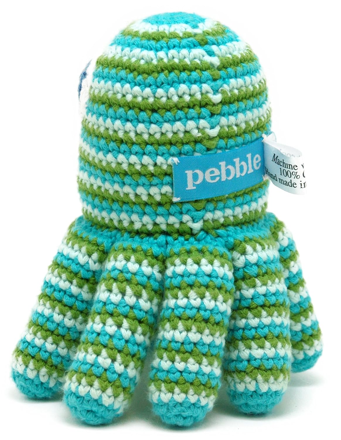 PEBBLE Green Octopus Rattle, 1 EA