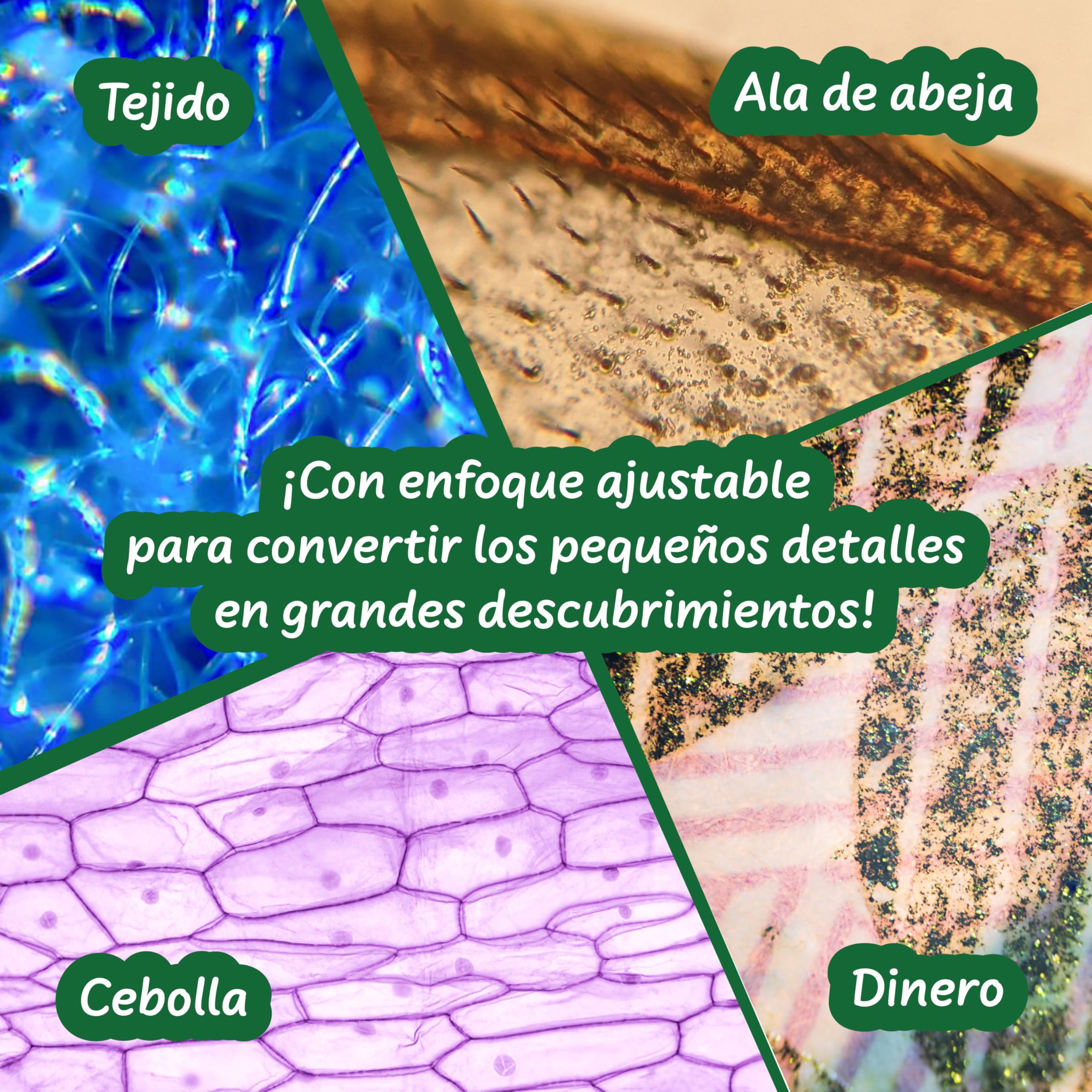 Science4you Microscopio de Bolsillo para Niños 6+ Años – Microscopio Portátil Infantil con Manual de Experimentos y Herramientas de Laboratorio, Juguete Educativo para Niños y Niñas de 6 7 8 9+