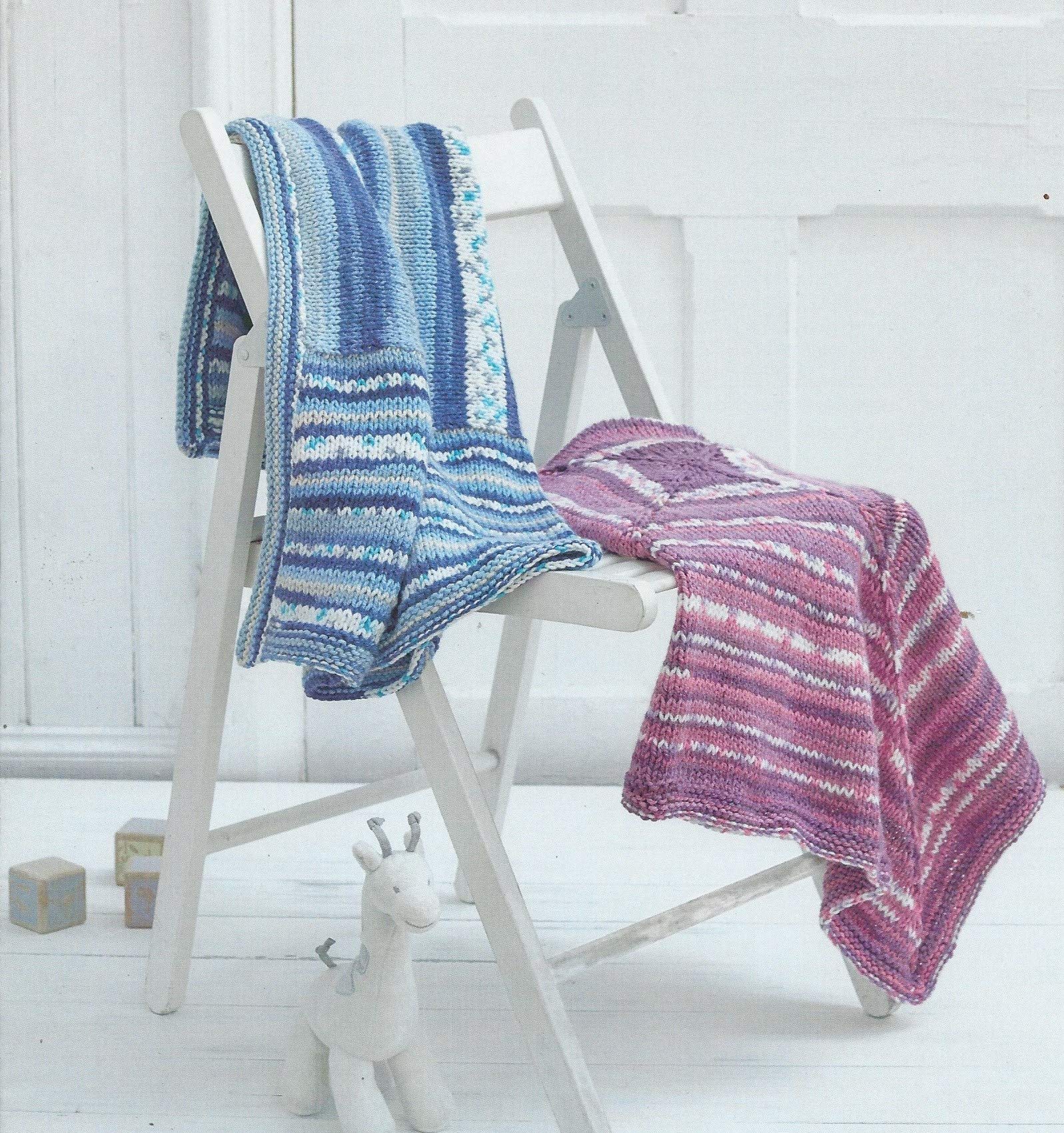 Sirdar Blue Hayfield Baby Blossom Chunky Knitting Pattern - 5342 Blankets
