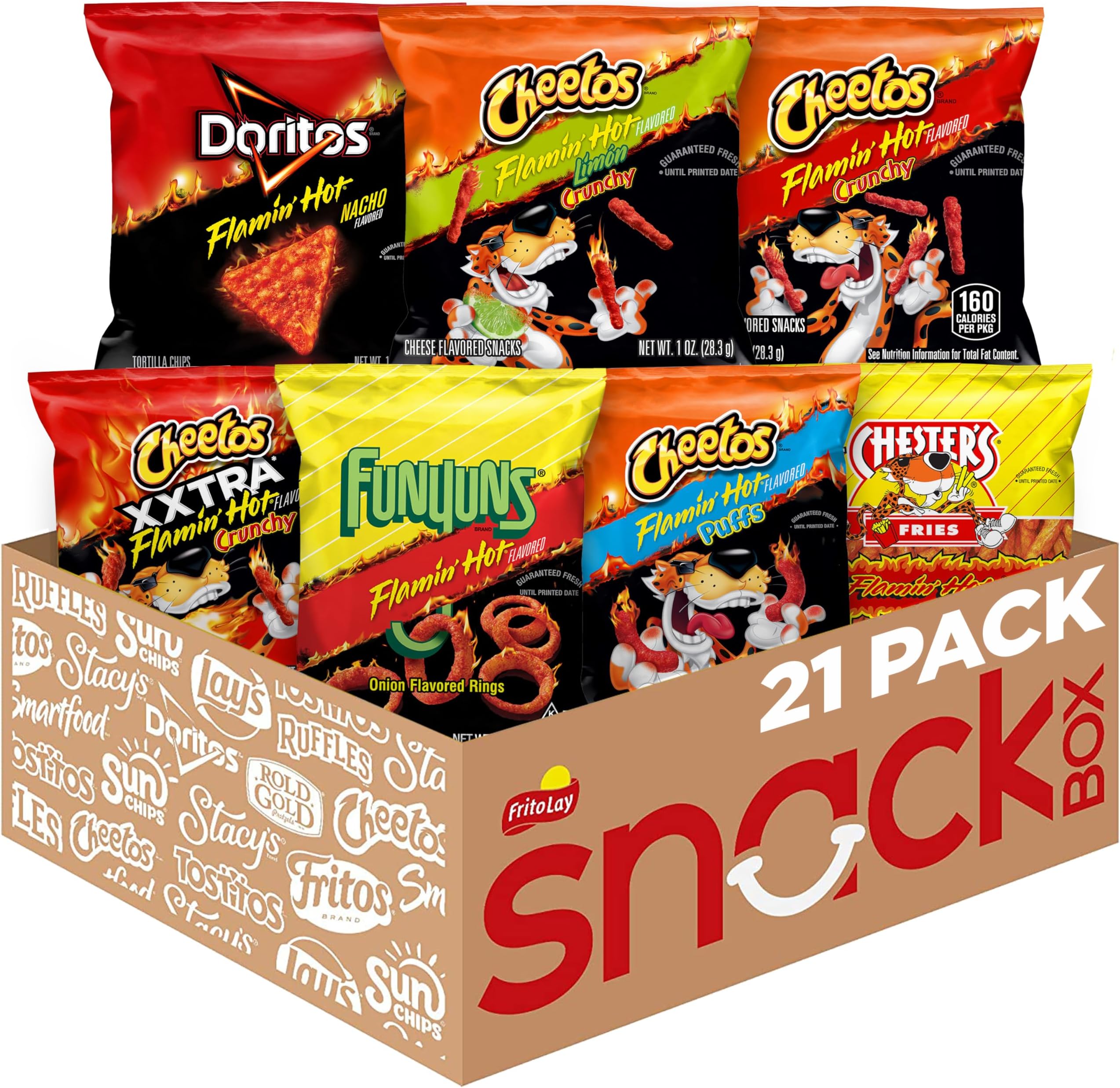 Frito-Lay Flamin' Hot Mix, Variety Pack (Pack of 21)