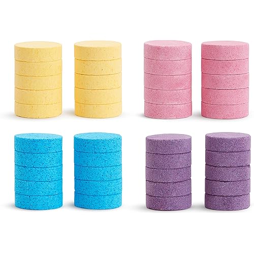Munchkin® Color Buddies™ Moisturizing Bath Water Color Tablets, 40 Pack, Yellow/Pink/Blue/Purple