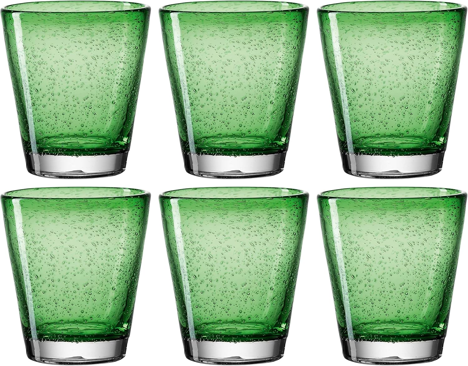 Leonardo Optic 025907 - Set di 6 bicchieri da long drink lavabili in lavastoviglie, bicchieri colorati in vetro, set da 6 pezzi, 300 ml