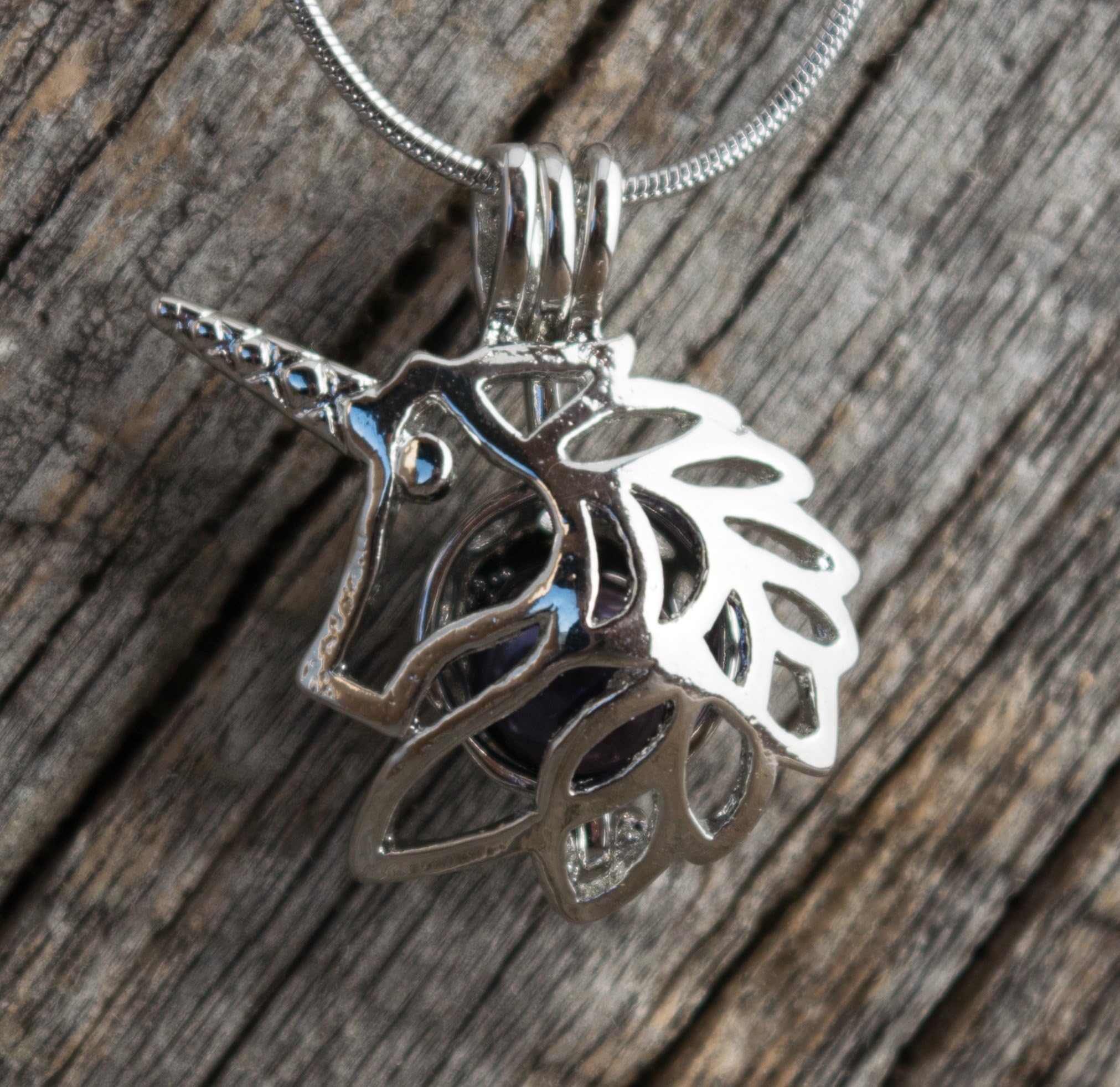 10x Silver Plated Unicorn Cage Pendant Pack
