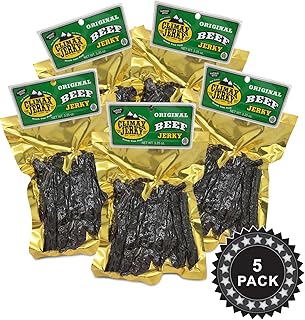 Climax Jerky BEST Premium Thin Cut 3.25 OZ. Oven Roasted Natural Style Delicious Original Beef Jerky from Colorado USA - High Protein - Low Carbs - Buy Multiple Packs and Save! (5 Pack)