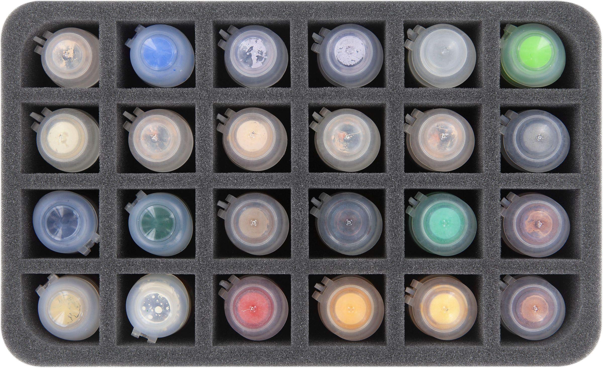 Feldherr HS055WH47BO foam tray compatible with Citadel paint pots (12 ml) - 24 compartments