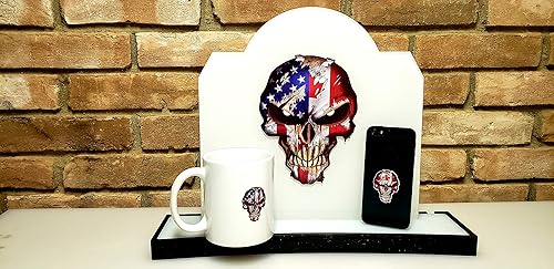 Miniatura 5 de Calcomanía de calavera de camuflaje para coche del ejército, camión, etiqueta engomada militar TGL delgada línea verde del ejército Cuerpo de