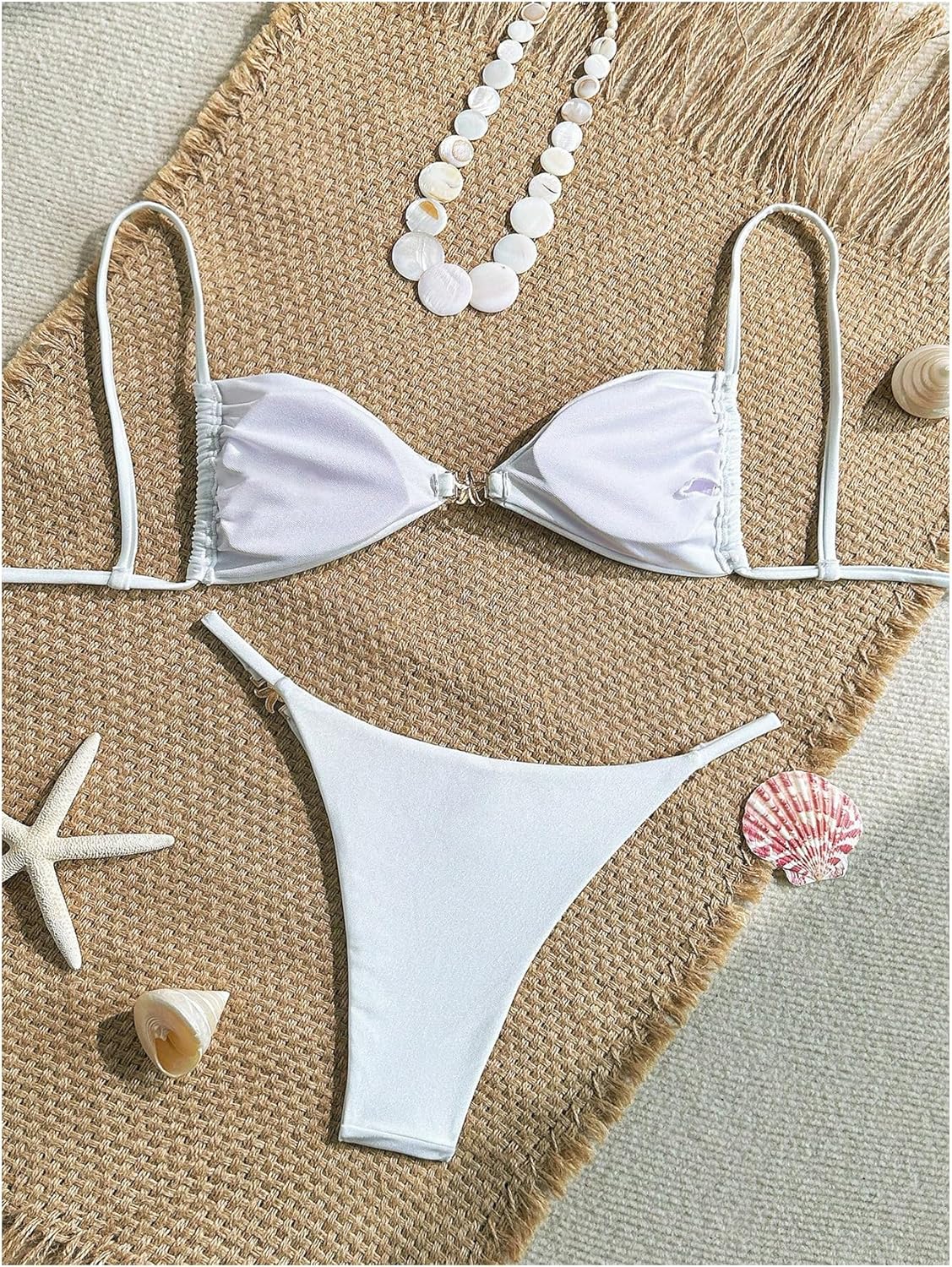 Verdusa Women's 2 Piece Bikini Set Self Tie High Cut Swimsuit Bathing Suit - Image 2