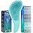 Lily England Detangler Brush & Comb Set - Lightweight Wide Tooth Detangling Tool for Women & Kids - Smooths Curly, Straight, Dry, Fine, & Thick Hair, Blue Glitter