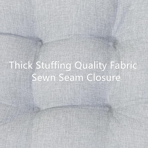 Miniatura 4 de QILLOWAY Cojines de asiento de mimbre para patio al aire libre, dos en forma de U, dos almohadas lumbares para muebles de patio, sofá biplaza de