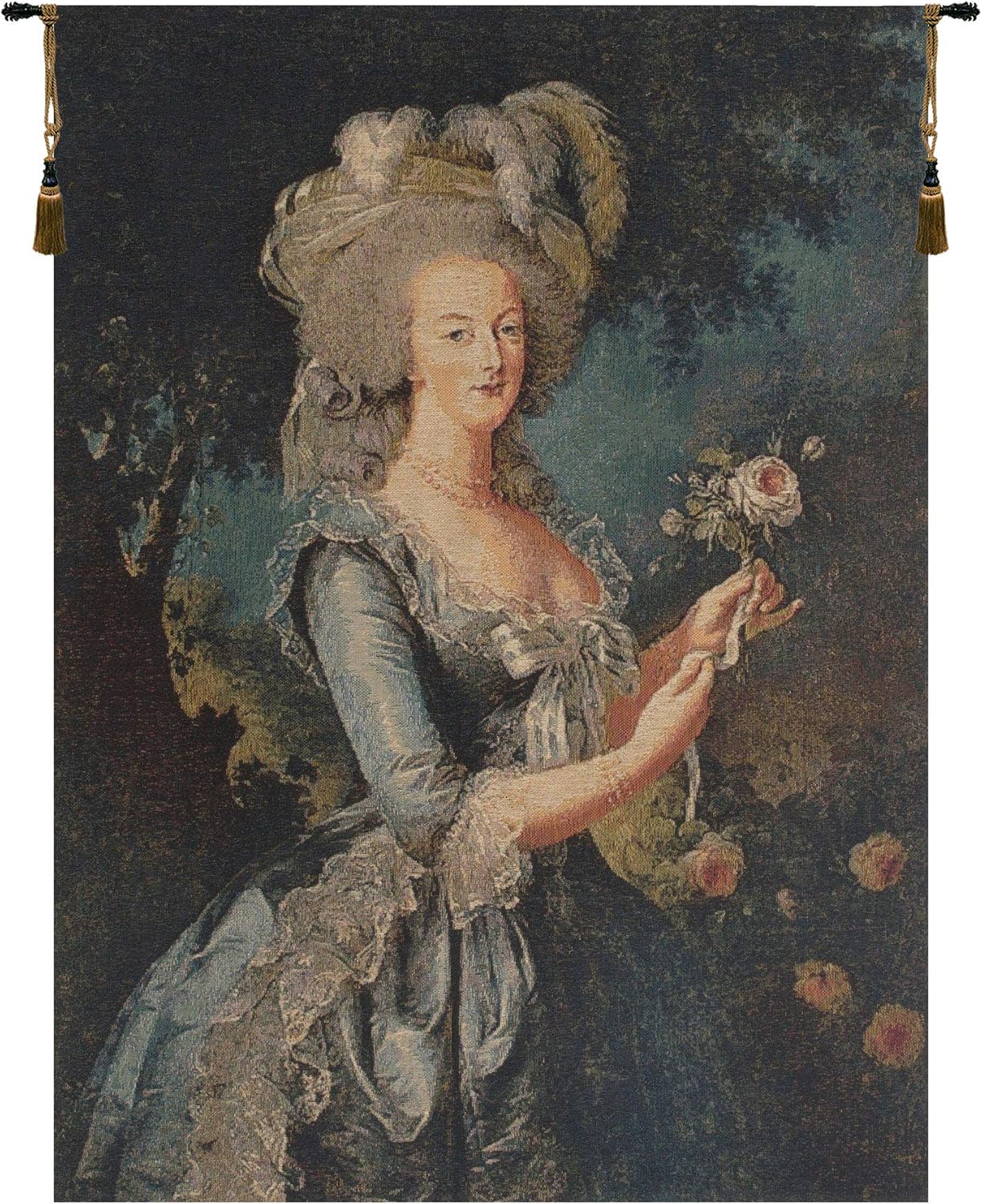 Marie Antoinette With Rose European Tapestry - 19 in. x 25 in. Cotton/Viscose/Polyester by Charlotte Home Furnishings