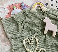 Vista 2 de Geniospin Fleece Throw Blanket, 280GSM Extra Soft Lightweight Blanket with Strip, Plush Fuzzy Cozy Blankets and Throws for Couch, Bed, Sofa Cozy