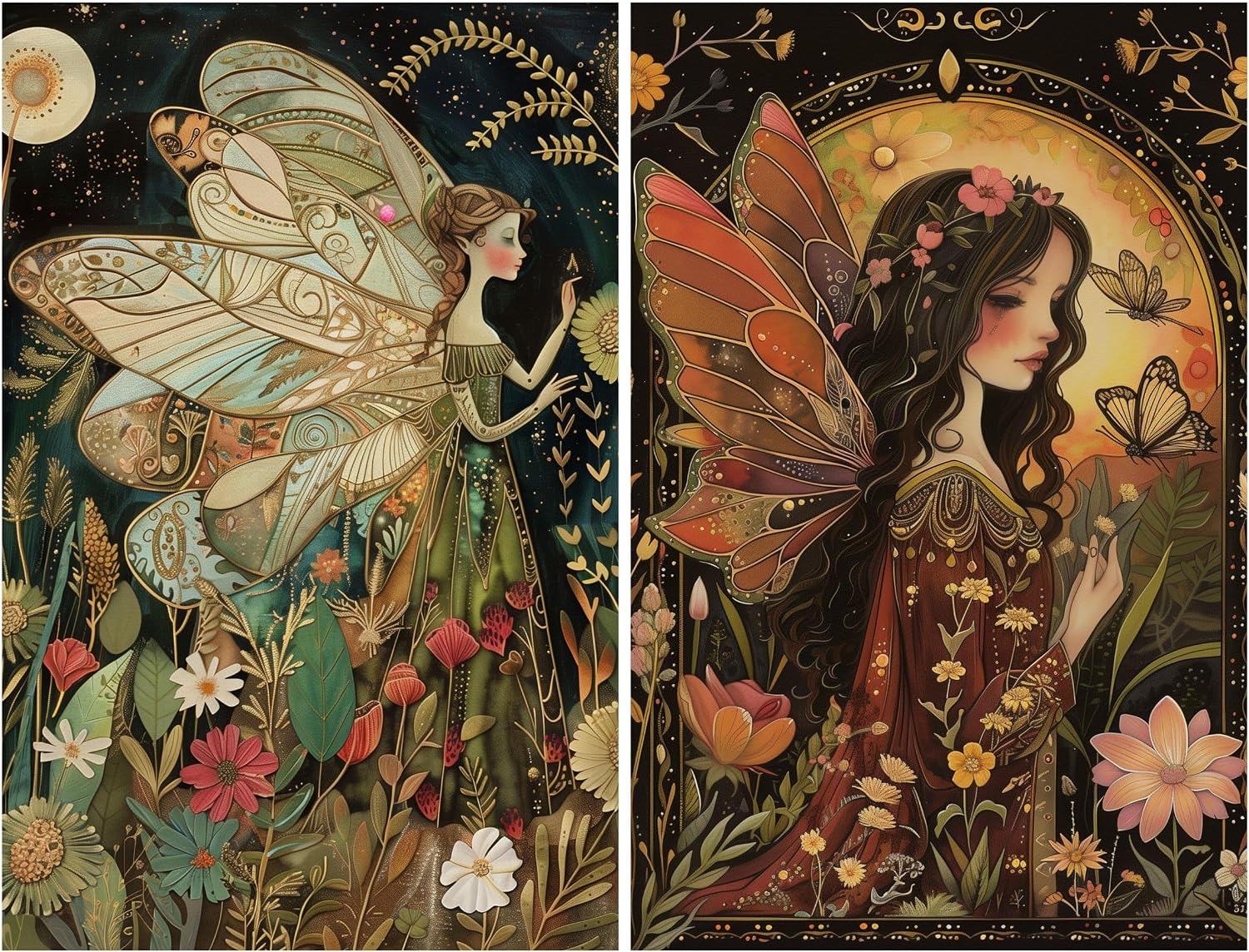 Fairies Rice Paper, 8 x 10.5 inch (6pc) - Mulberry Paper for Decoupage Scrapbooking Cards Crafts by Craft Kreatively