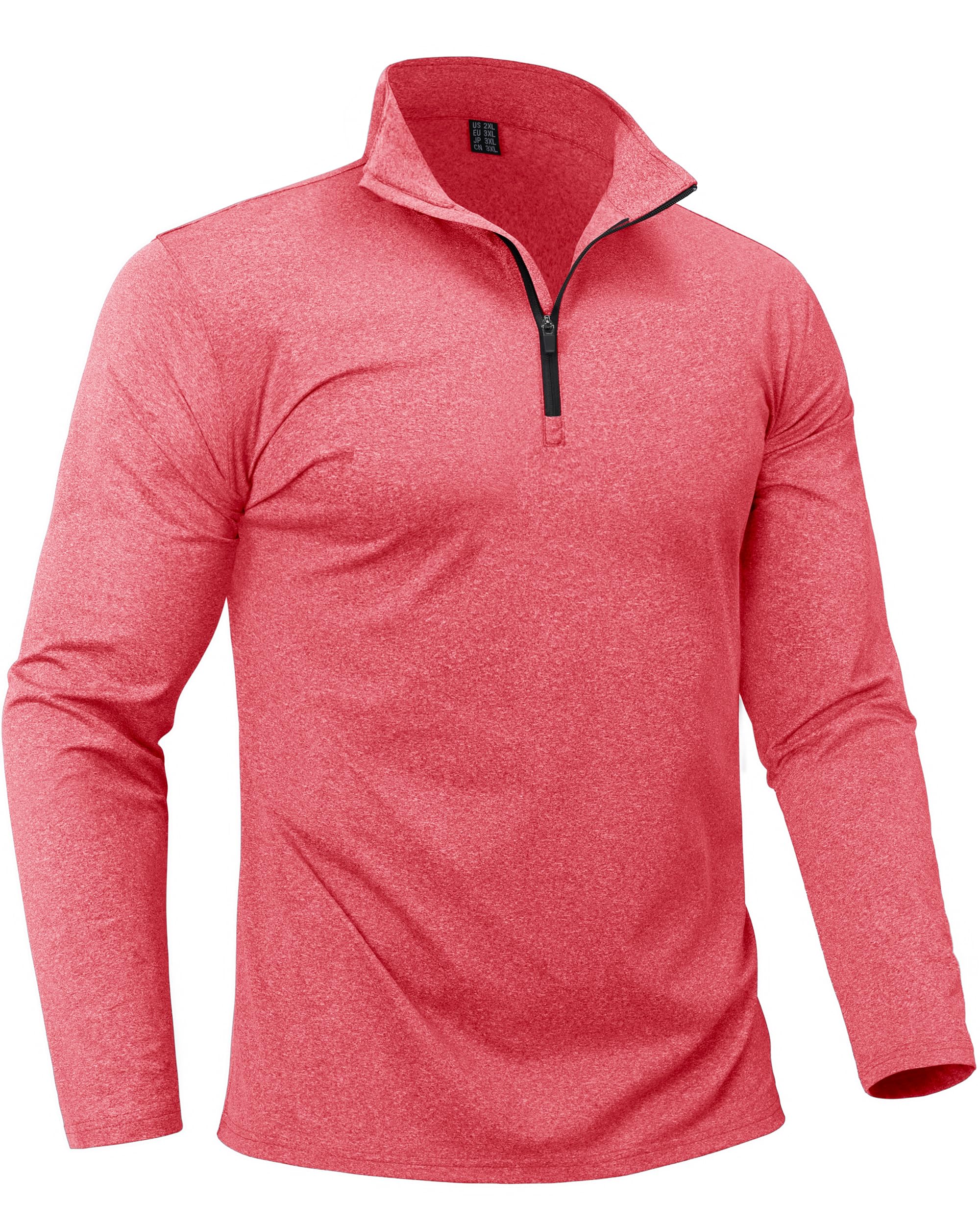 Boladeci Men's Quarter Zip Pullover Premium Fleece Lined Heather Long Sleeve Golf Shirts Midweight 1/4 Half Zip Sweatshirts