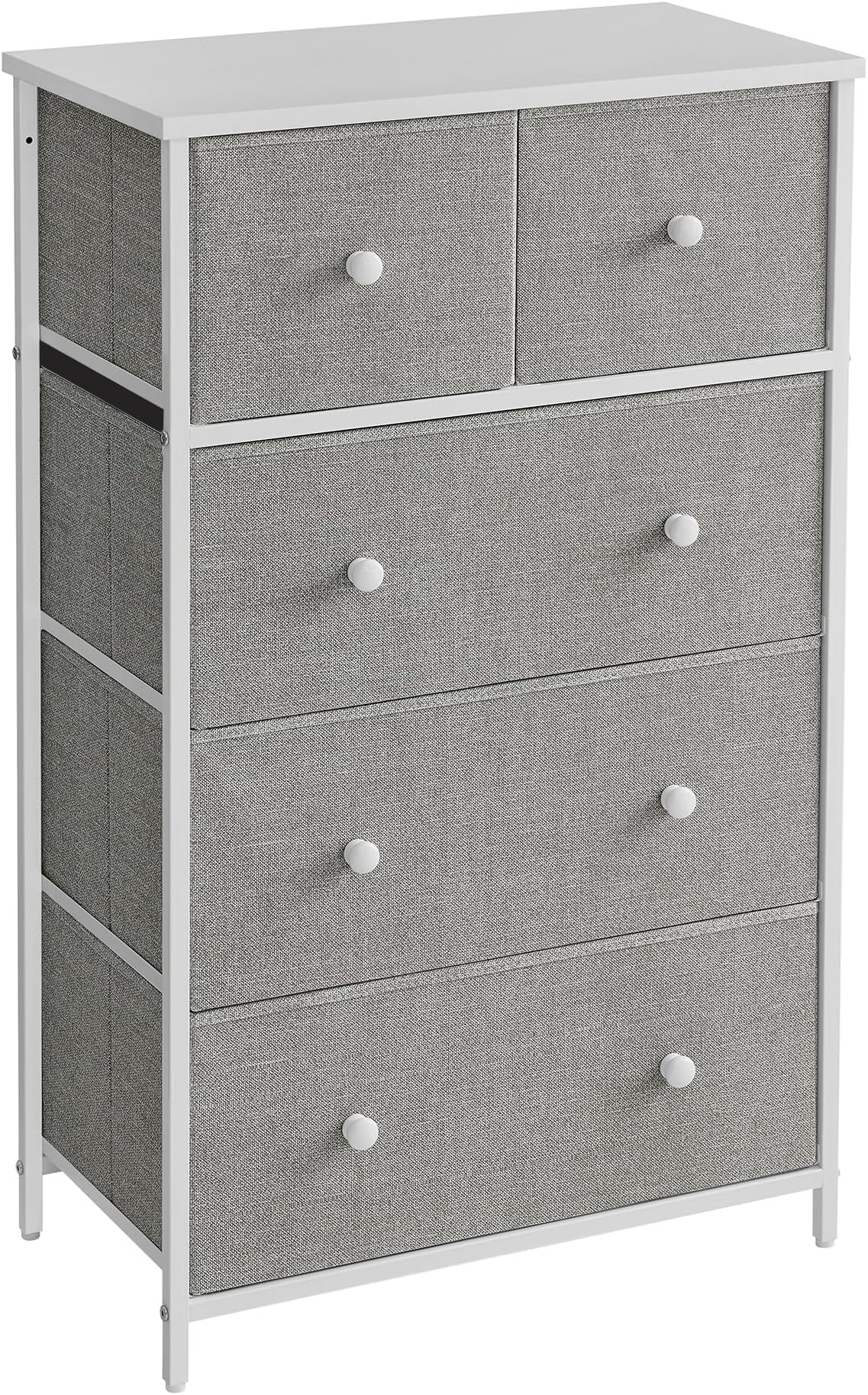 SONGMICS Commode, Meuble de Rangement, avec 5 Tiroirs en Tissu, pour
