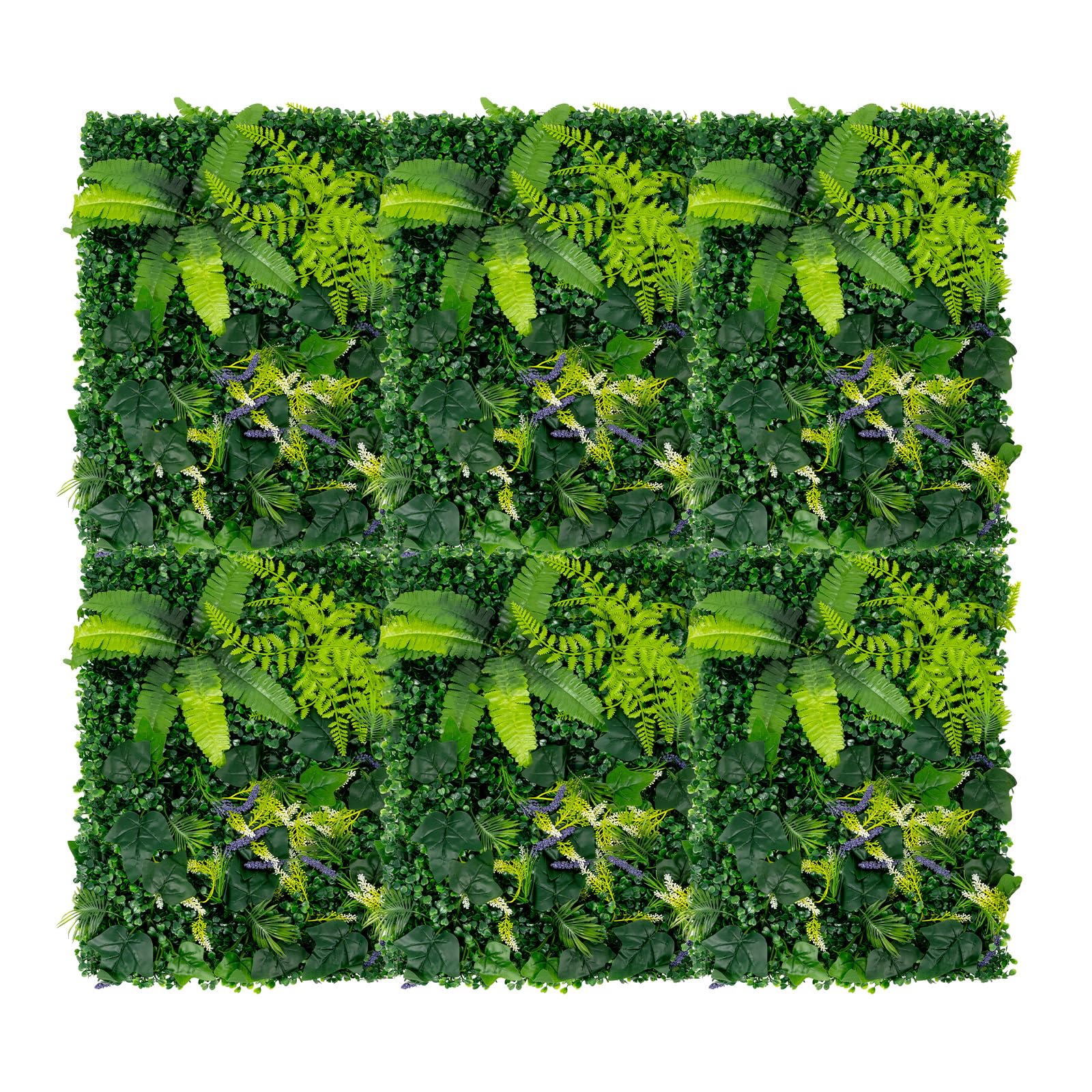 Toiles de fond artificielles en herbe Greenery Walls | Lot de 6 pour restaurants