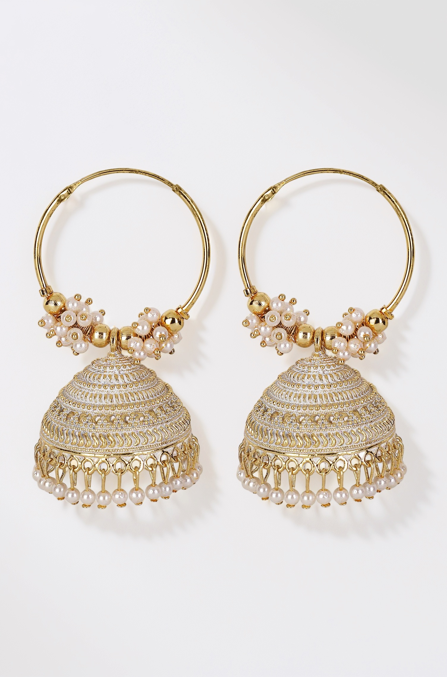 Latest Stylish Traditional Hoop Jhumki Earrings for Women & Girls