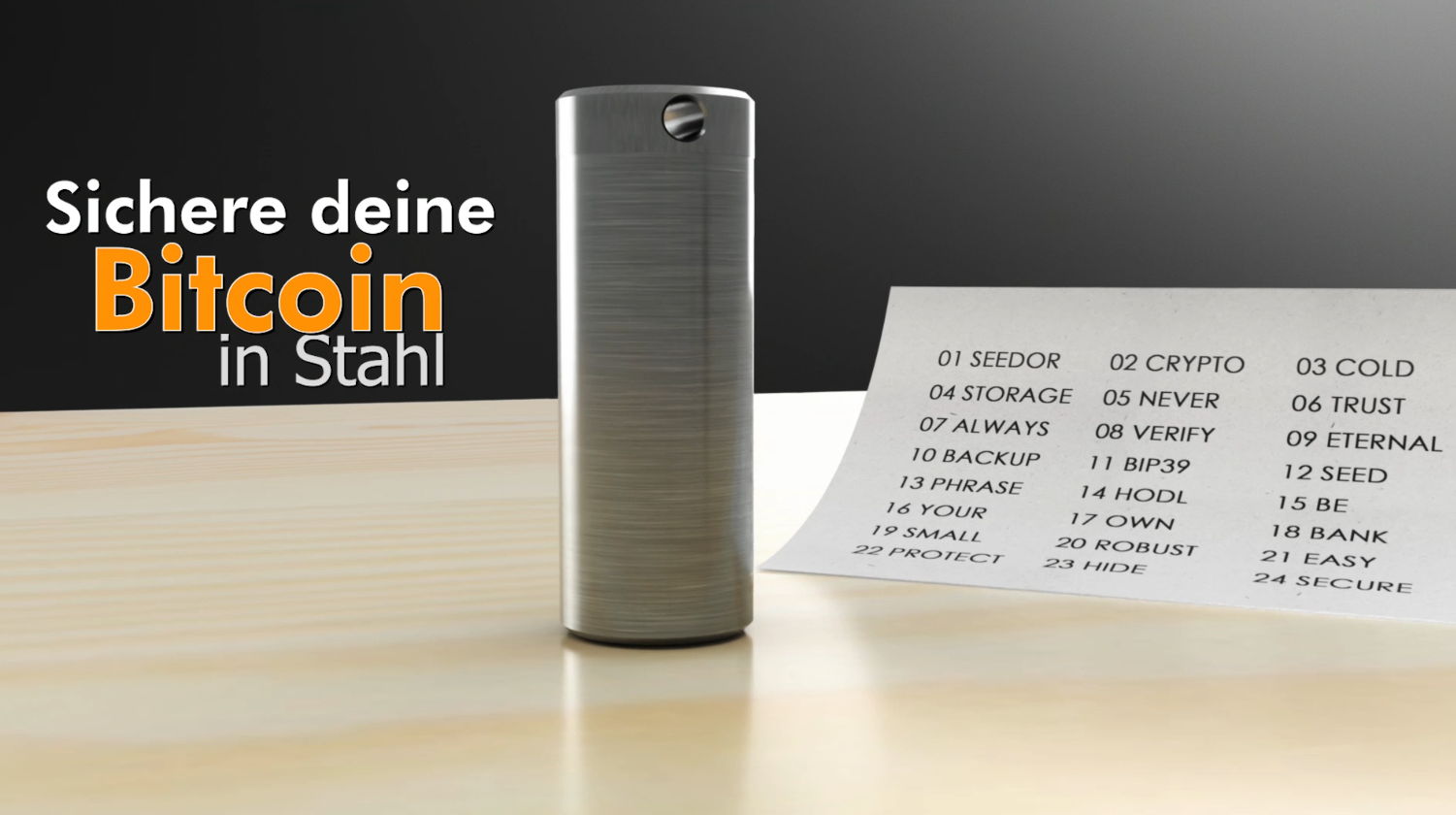 Bitcoin Seed Phrase Stahlplatte N - Krypto Wallet Backup Set (2 Platten +  Stempel) Bitcoin Wallet Backup