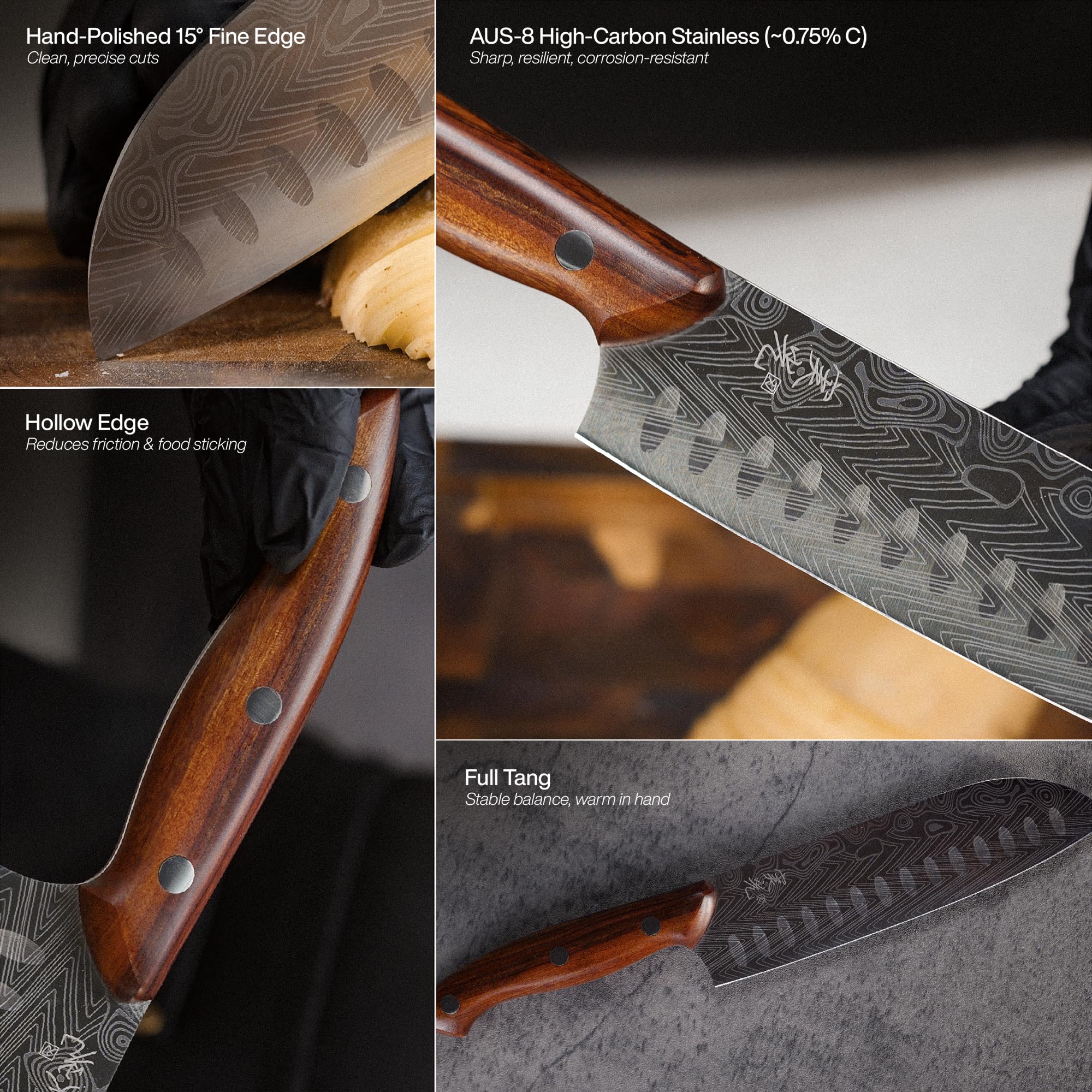 う*み様 Butcher ProductS　GINGKO Amazon.com: Jikko® Bushido Edition – Japanese Santoku Knife 7
