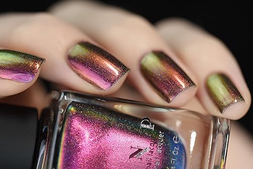 Miniatura 3 de ILNP Cameo (H) Esmalte de uñas holográfico ultra cromado rosa, morado, cobre, dorado y verde