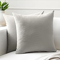 Vista 74 de Encasa XO Juego de 4 fundas de almohada de 24 x 24 pulgadas Sin relleno Fundas de almohada de algodón para sala de estar, cama, sofá, sofá